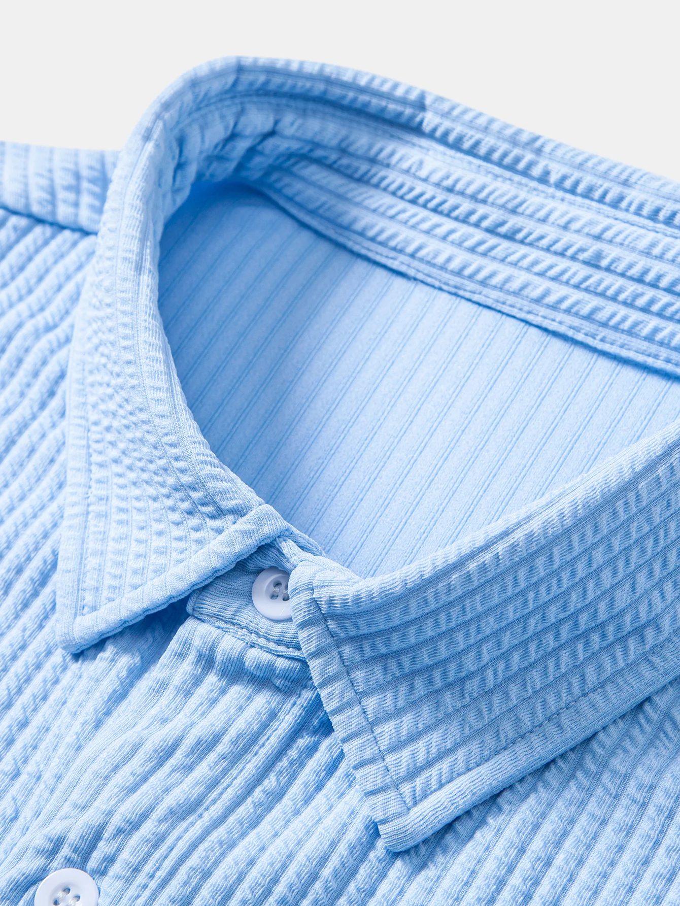 Muscle Fit Ribbed Button Up Shirt - Image 17