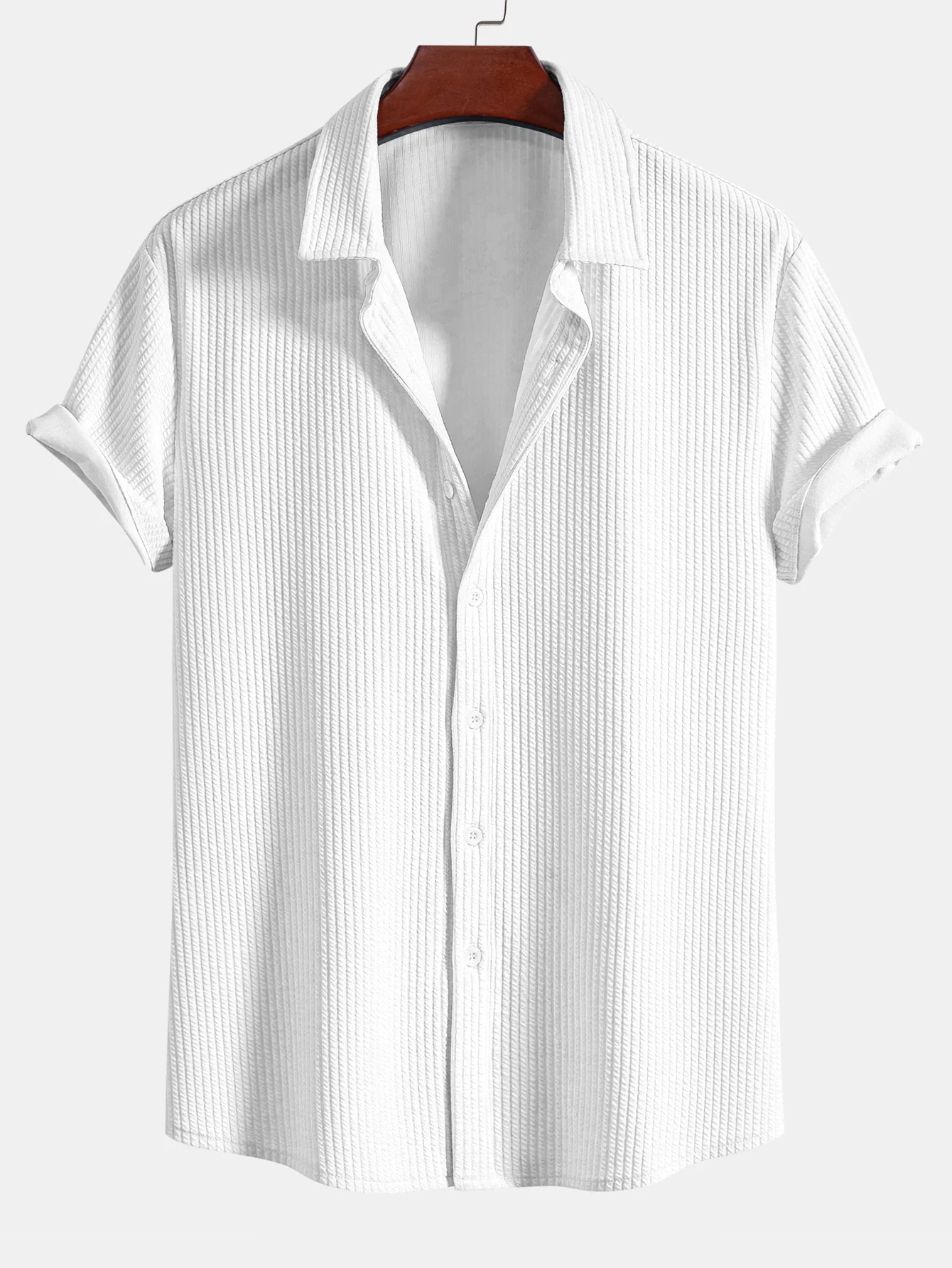 Muscle Fit Rippenshirt mit Knopfleiste - Image 5