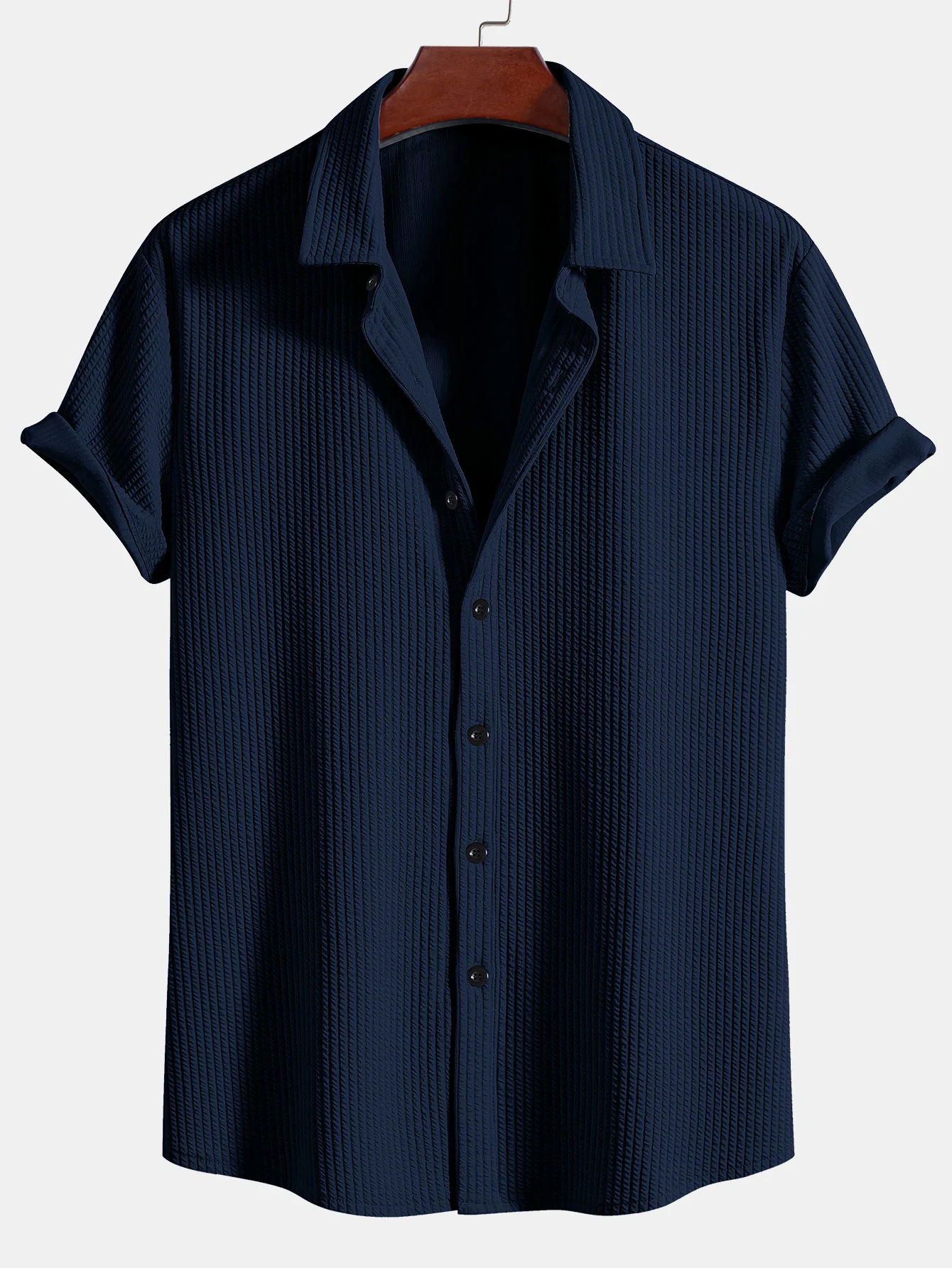 Muscle Fit Rippenshirt mit Knopfleiste - Image 8