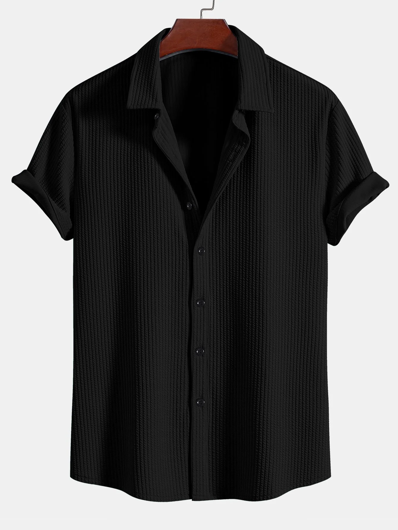 Muscle Fit Rippenshirt mit Knopfleiste - Image 2