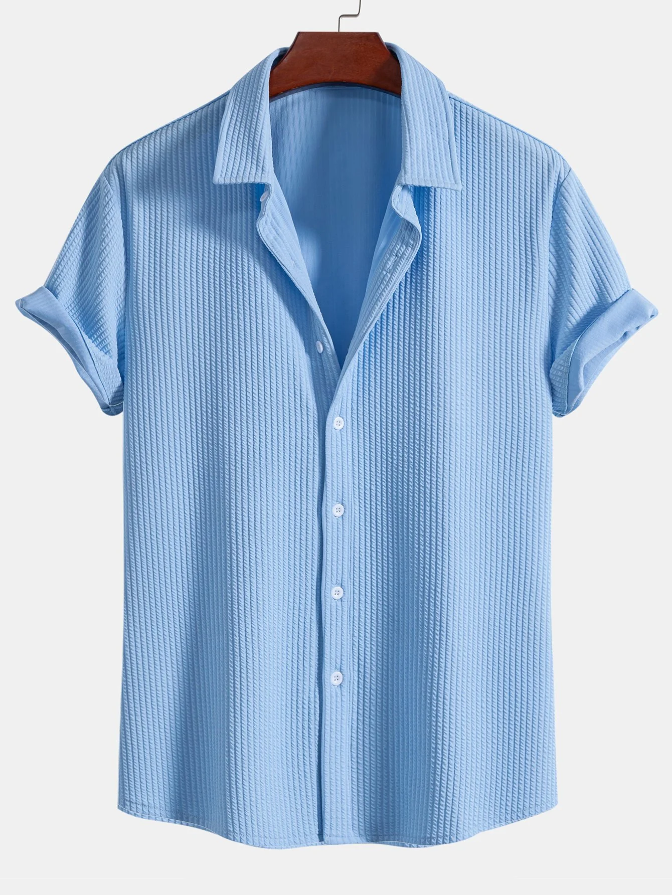 Muscle Fit Rippenshirt mit Knopfleiste - Image 3