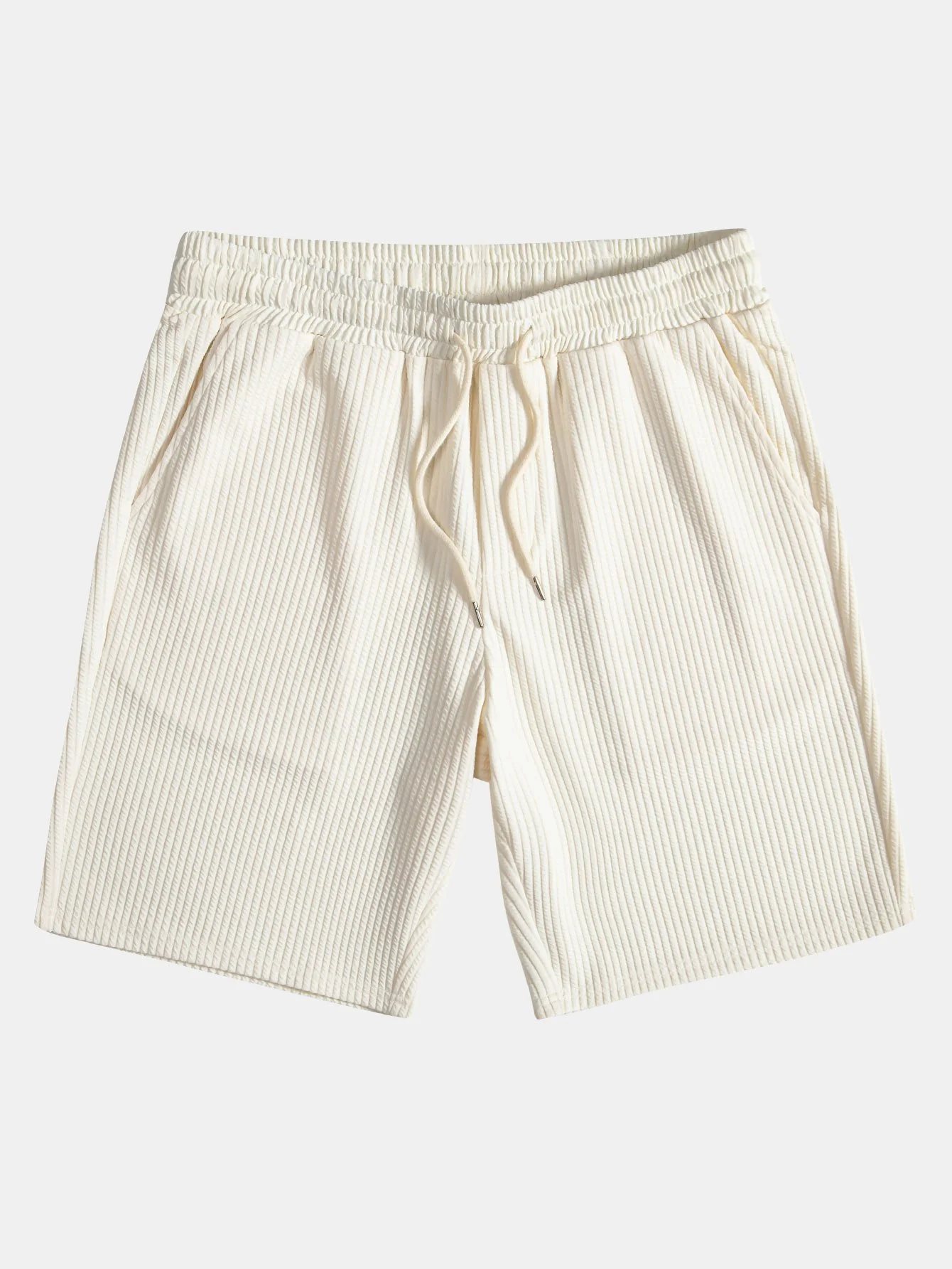 Muscle Fit Ripp-Polo mit halbem Reißverschluss & Shorts - Image 10