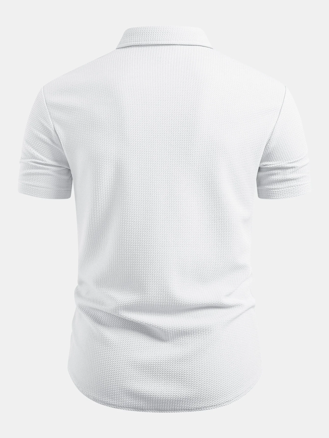 Muscle Fit Textured Button Up Shirt - Image 6