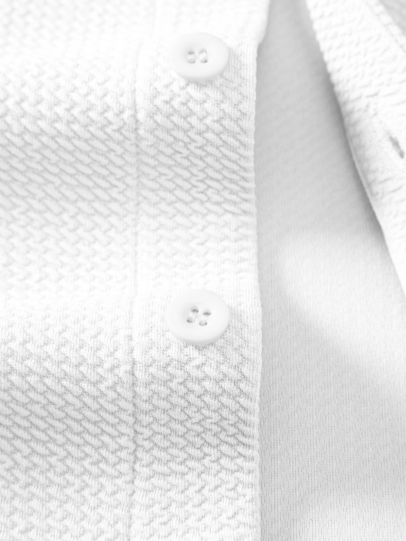 Muscle Fit Textured Button Up Shirt - Image 8