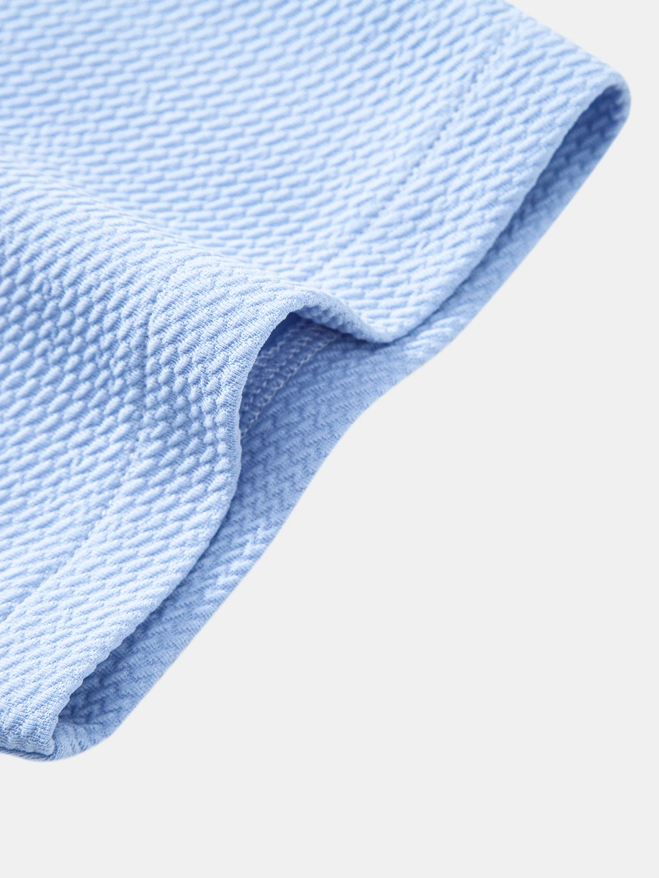 Muscle Fit Textured Stand Collar Shirt - Image 9