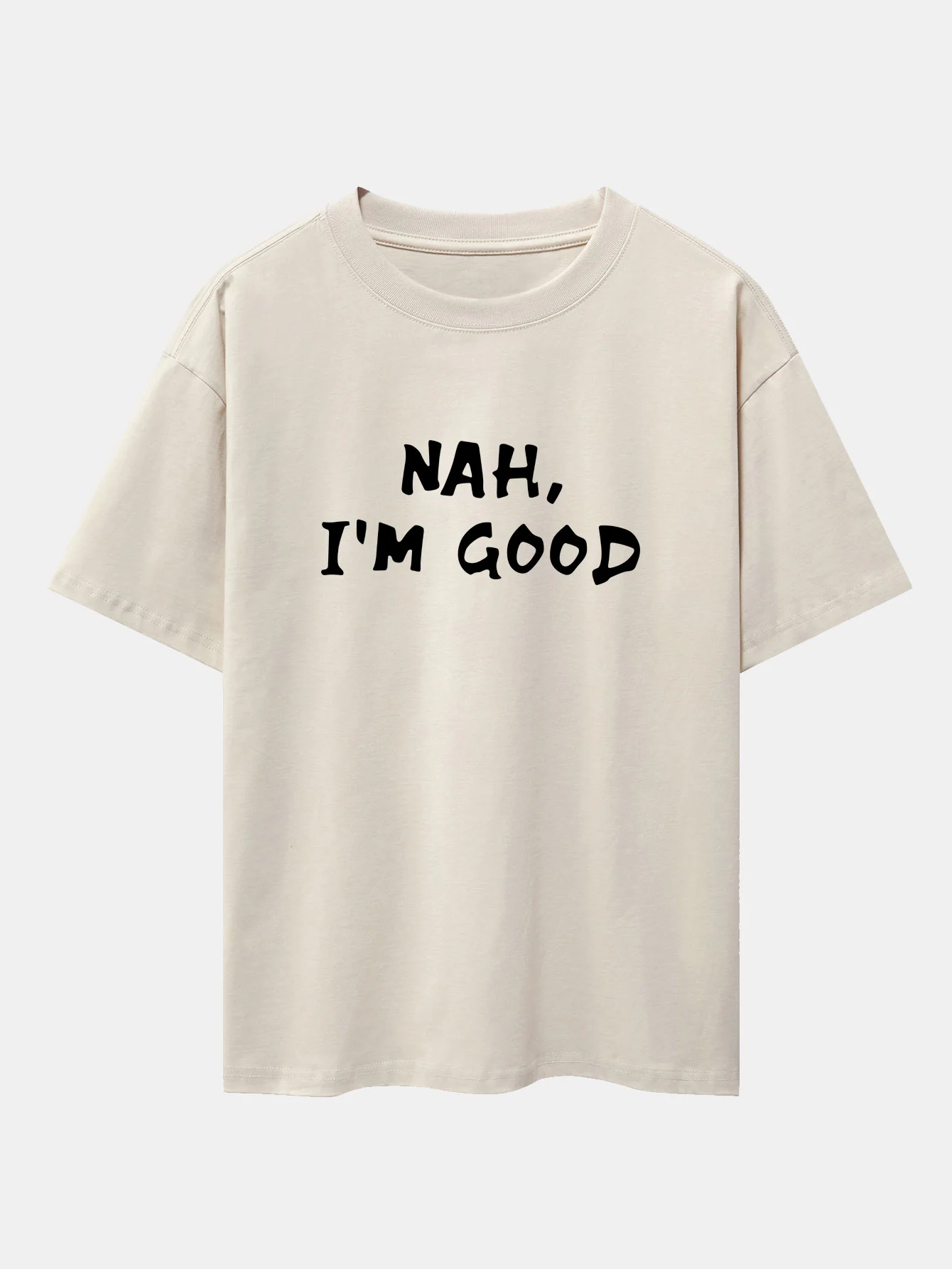 Nah I'm Good Print Drop-Shoulder Oversize T-Shirt - Image 10