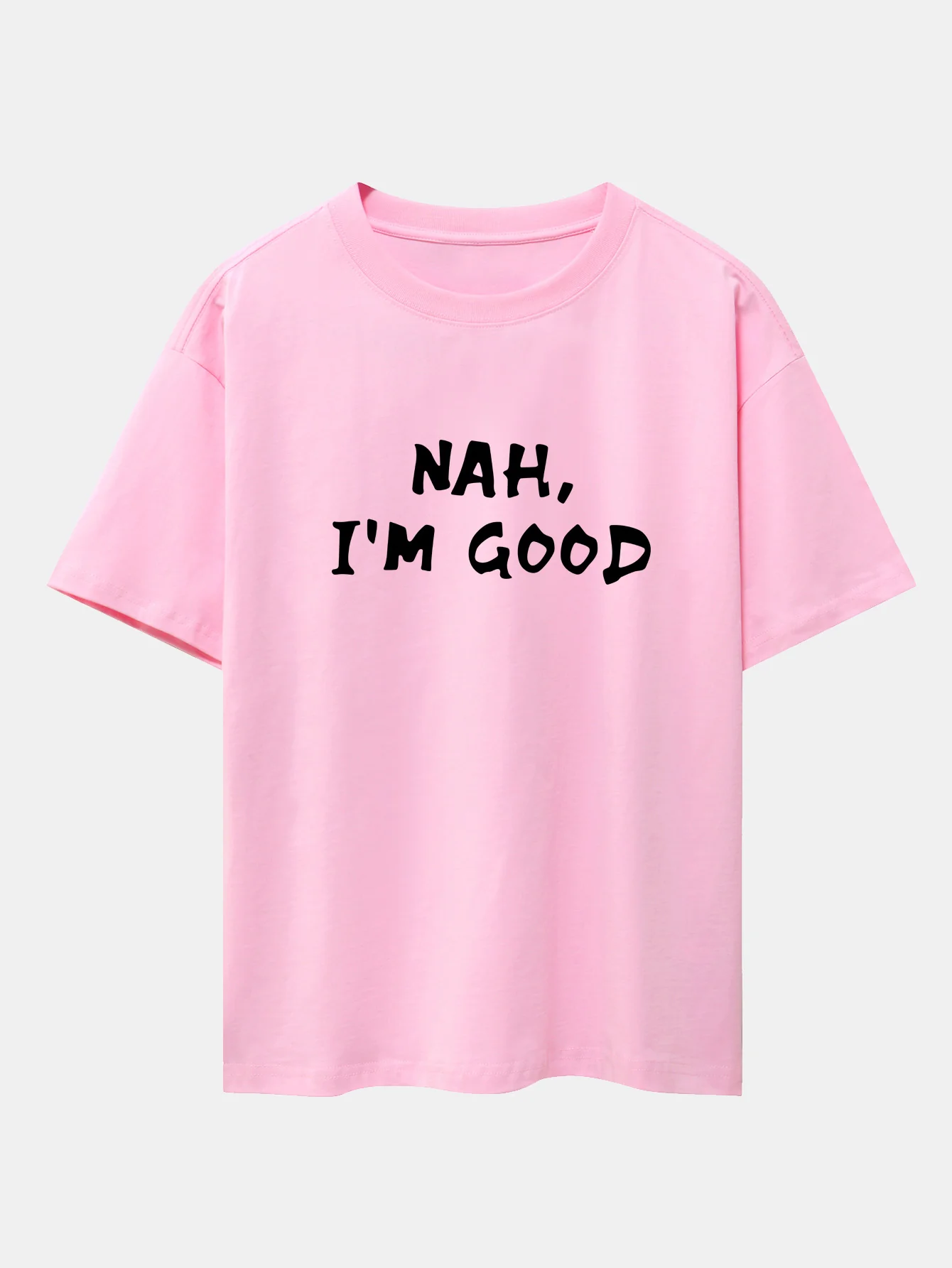 Nah I'm Good Print Drop-Shoulder Oversize T-Shirt - Image 12