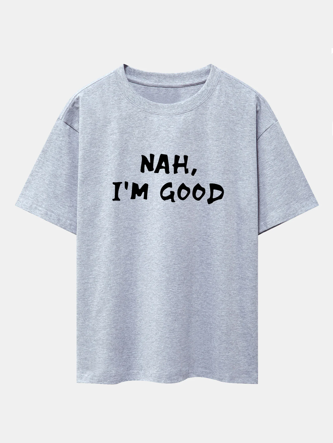 Nah I'm Good Print Drop-Shoulder Oversize T-Shirt - Image 13