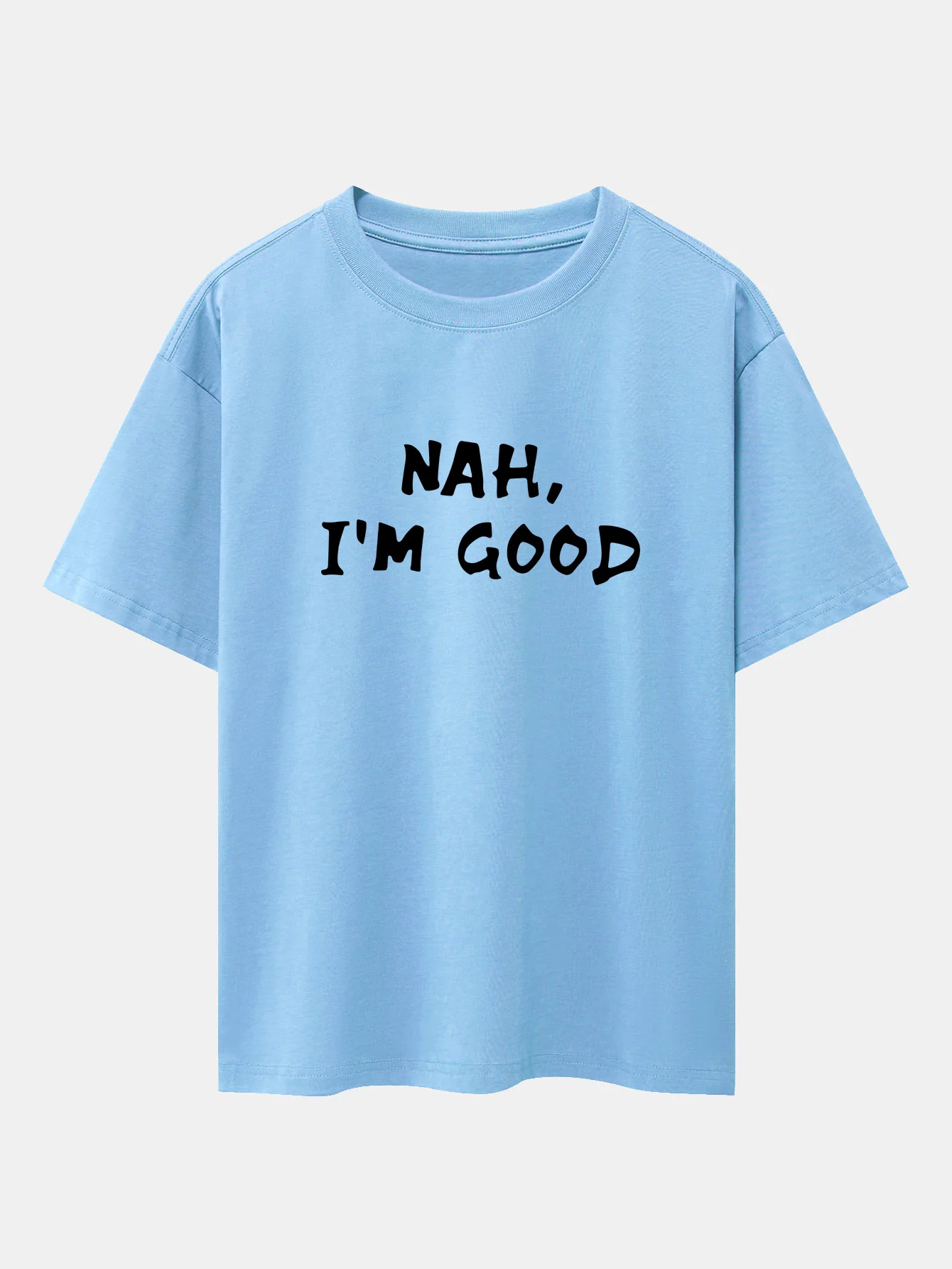 Nah I'm Good Print Drop-Shoulder Oversize T-Shirt - Image 14