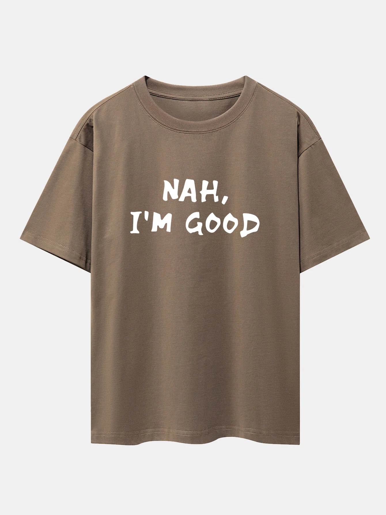 Nah I'm Good Print Drop-Shoulder Oversize T-Shirt - Image 4