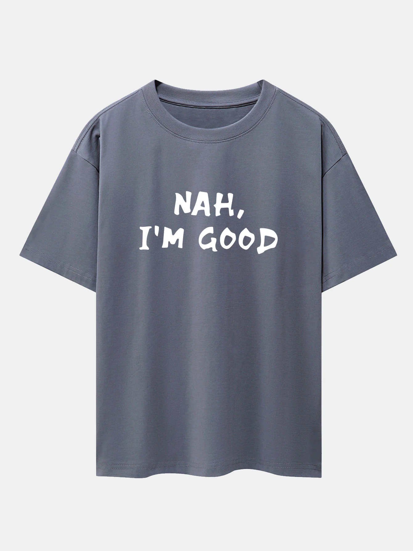 Nah I'm Good Print Drop-Shoulder Oversize T-Shirt - Image 5