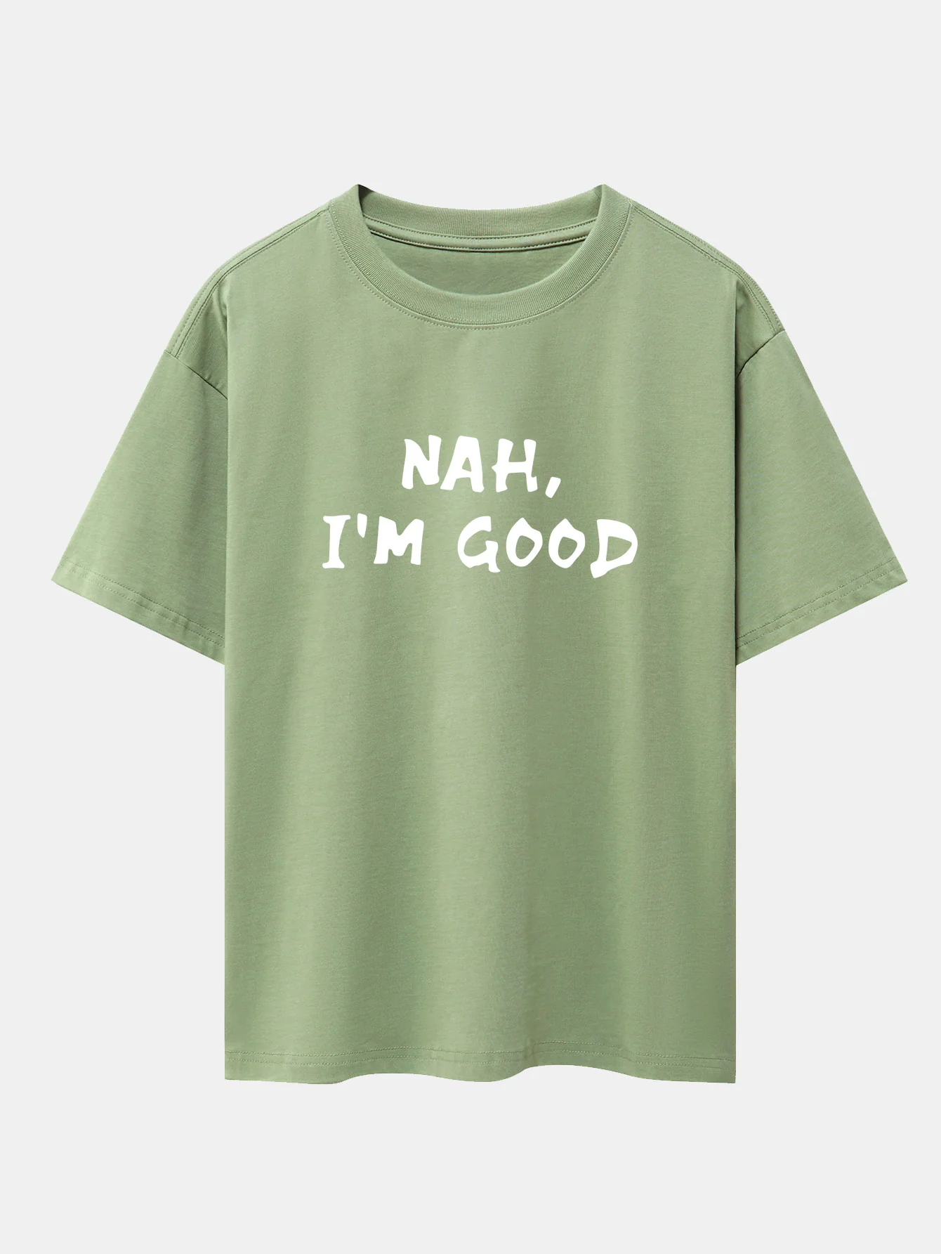 Nah I'm Good Print Drop-Shoulder Oversize T-Shirt - Image 7