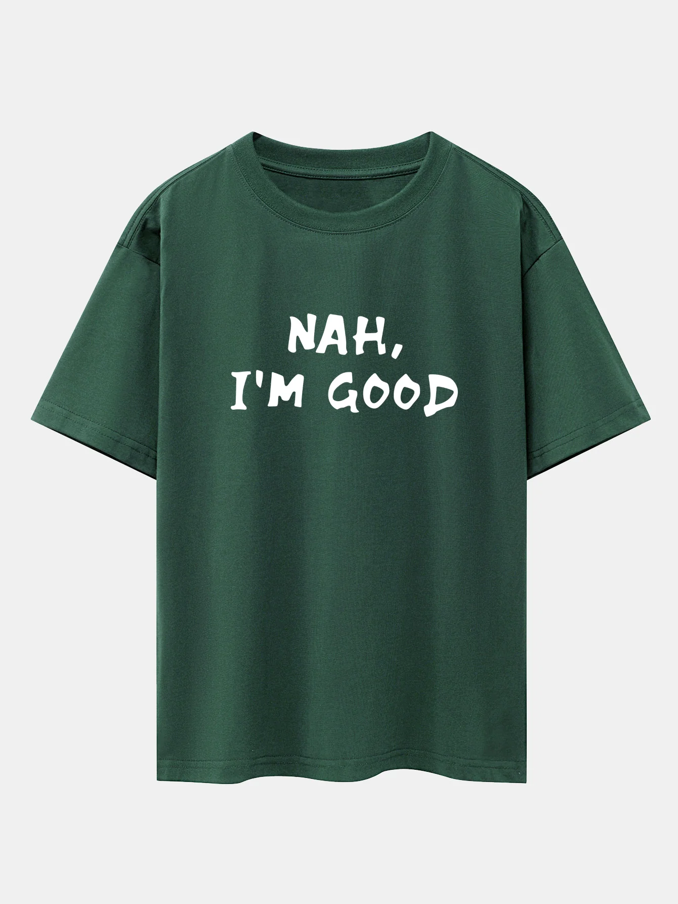Nah I'm Good Print Drop-Shoulder Oversize T-Shirt - Image 8