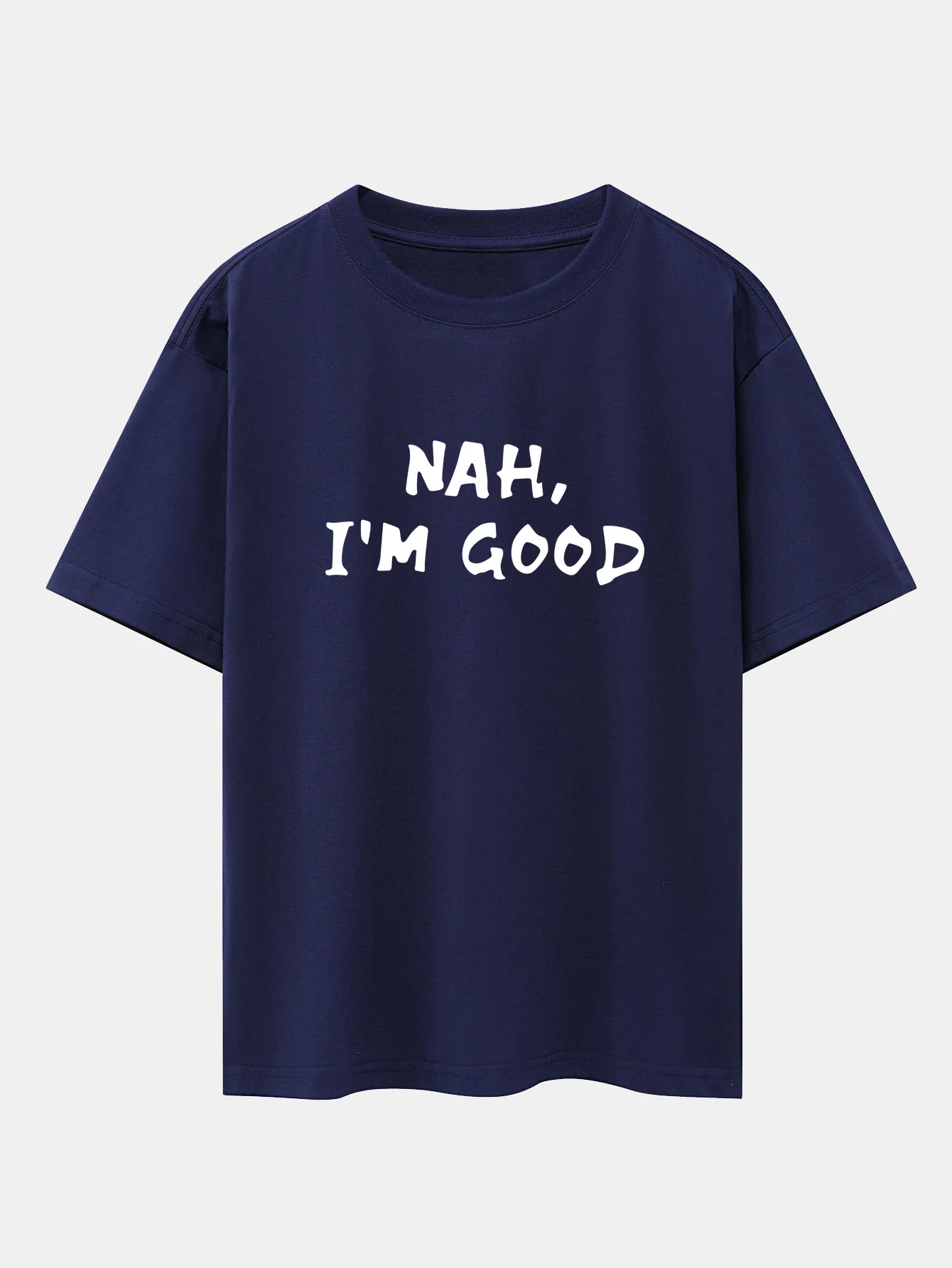 Nah I'm Good Print Drop-Shoulder Oversize T-Shirt - Image 9