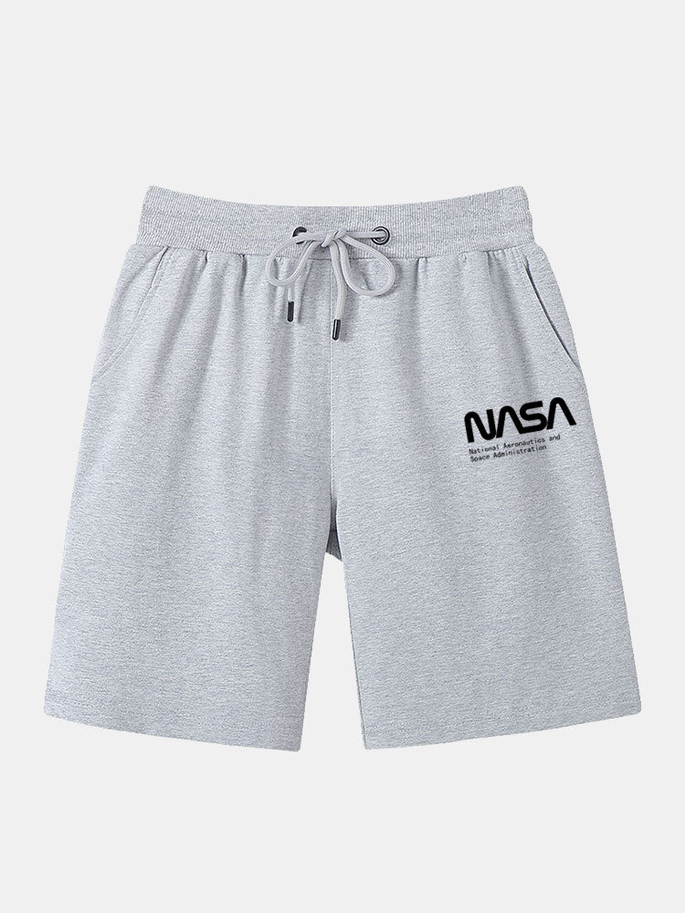 NASA Buchstaben Druck Shorts - Image 4