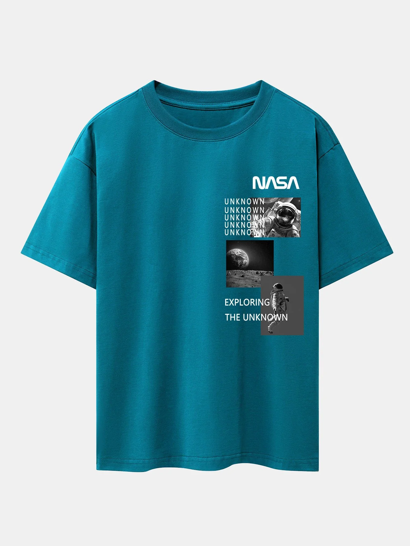 NASA Mondlandung Print Drop Shoulder Oversize T-Shirt - Image 11