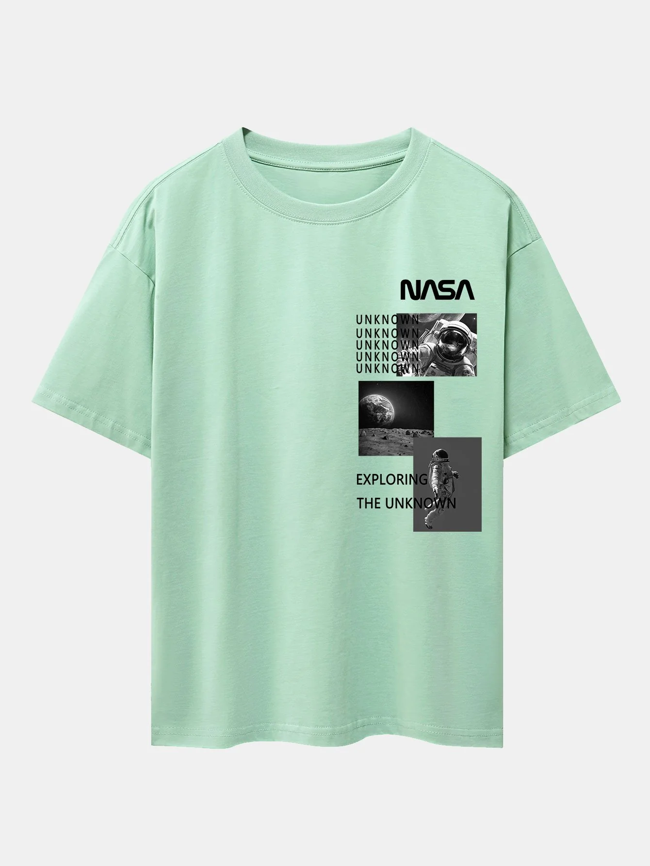 NASA Mondlandung Print Drop Shoulder Oversize T-Shirt - Image 13