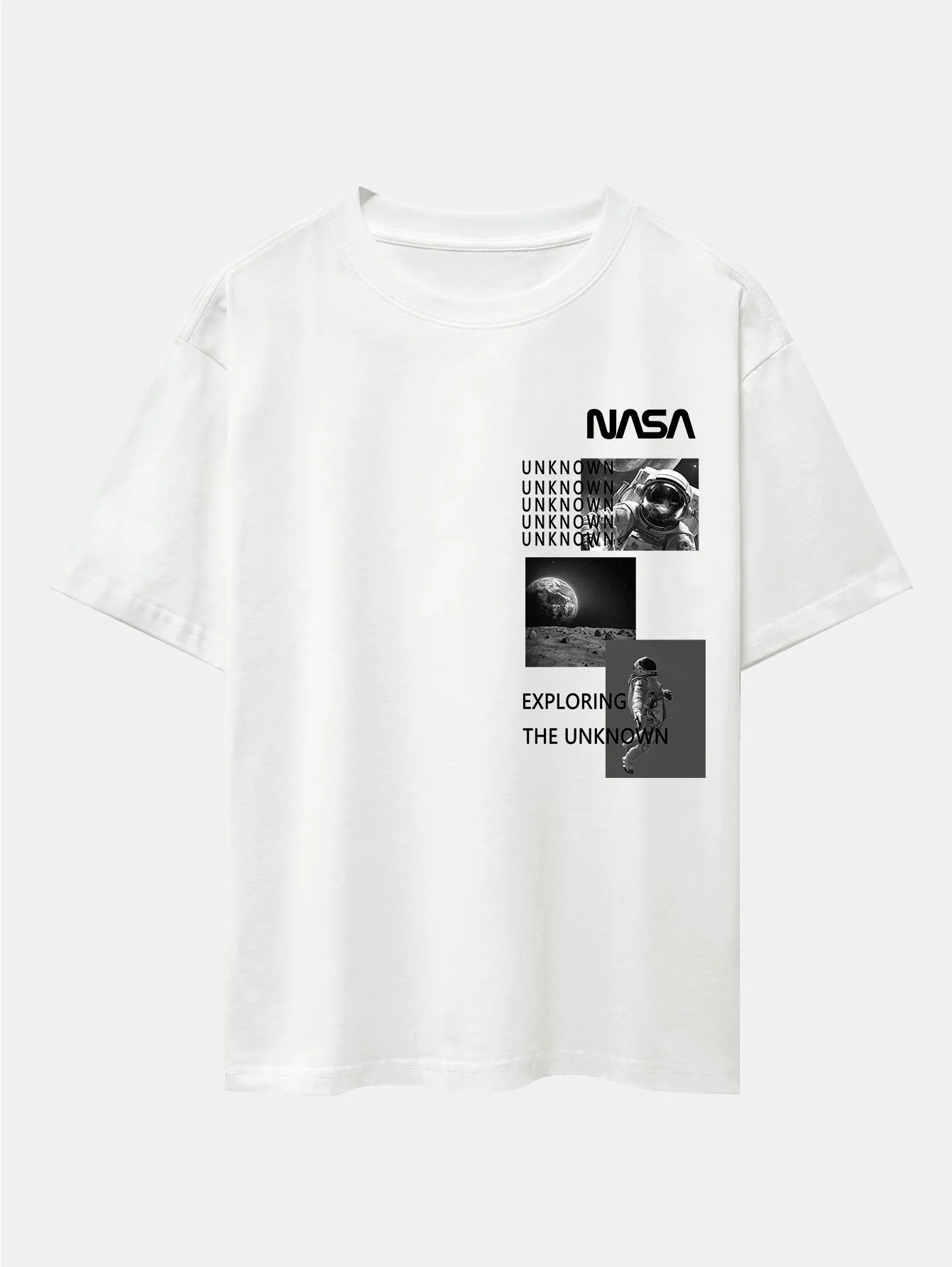 NASA Mondlandung Print Drop Shoulder Oversize T-Shirt - Image 2
