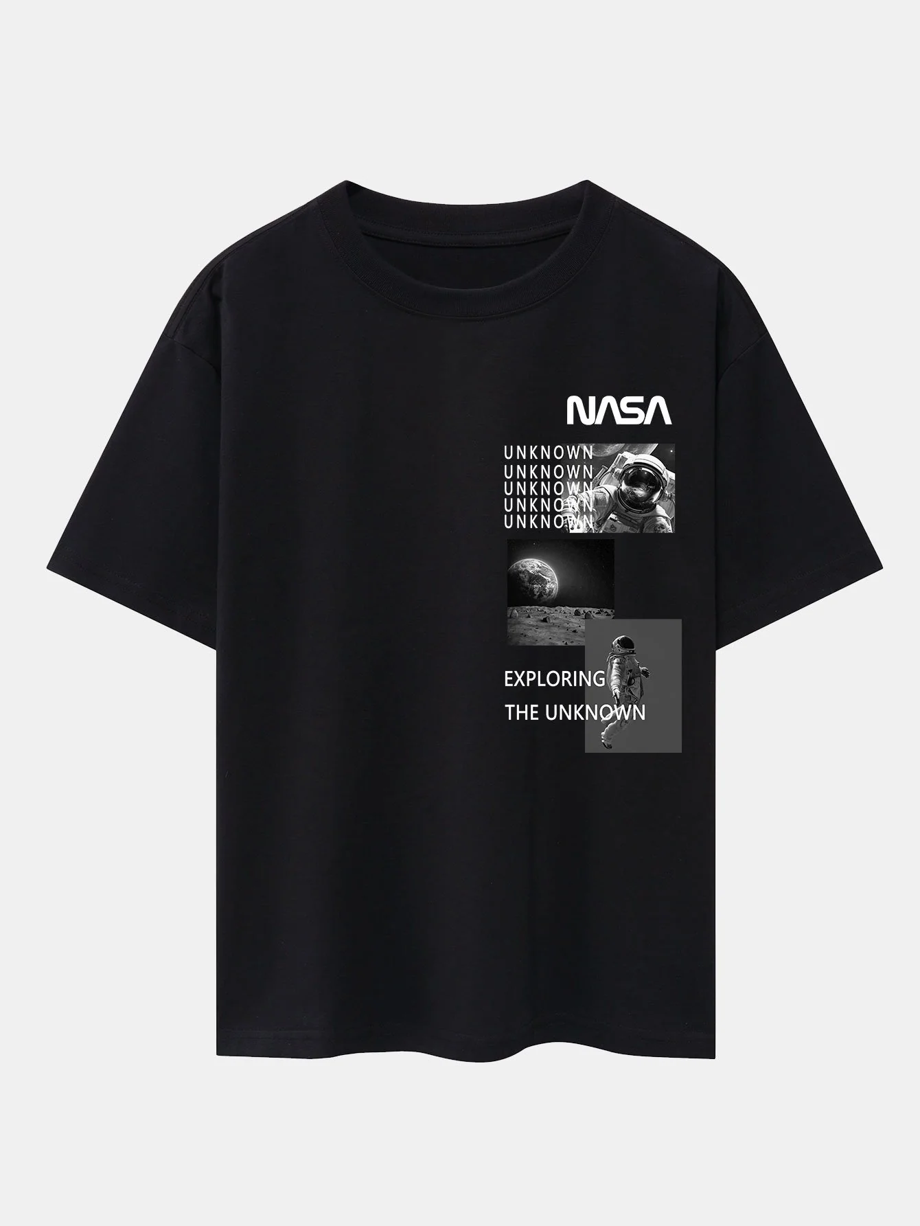 NASA Mondlandung Print Drop Shoulder Oversize T-Shirt - Image 3
