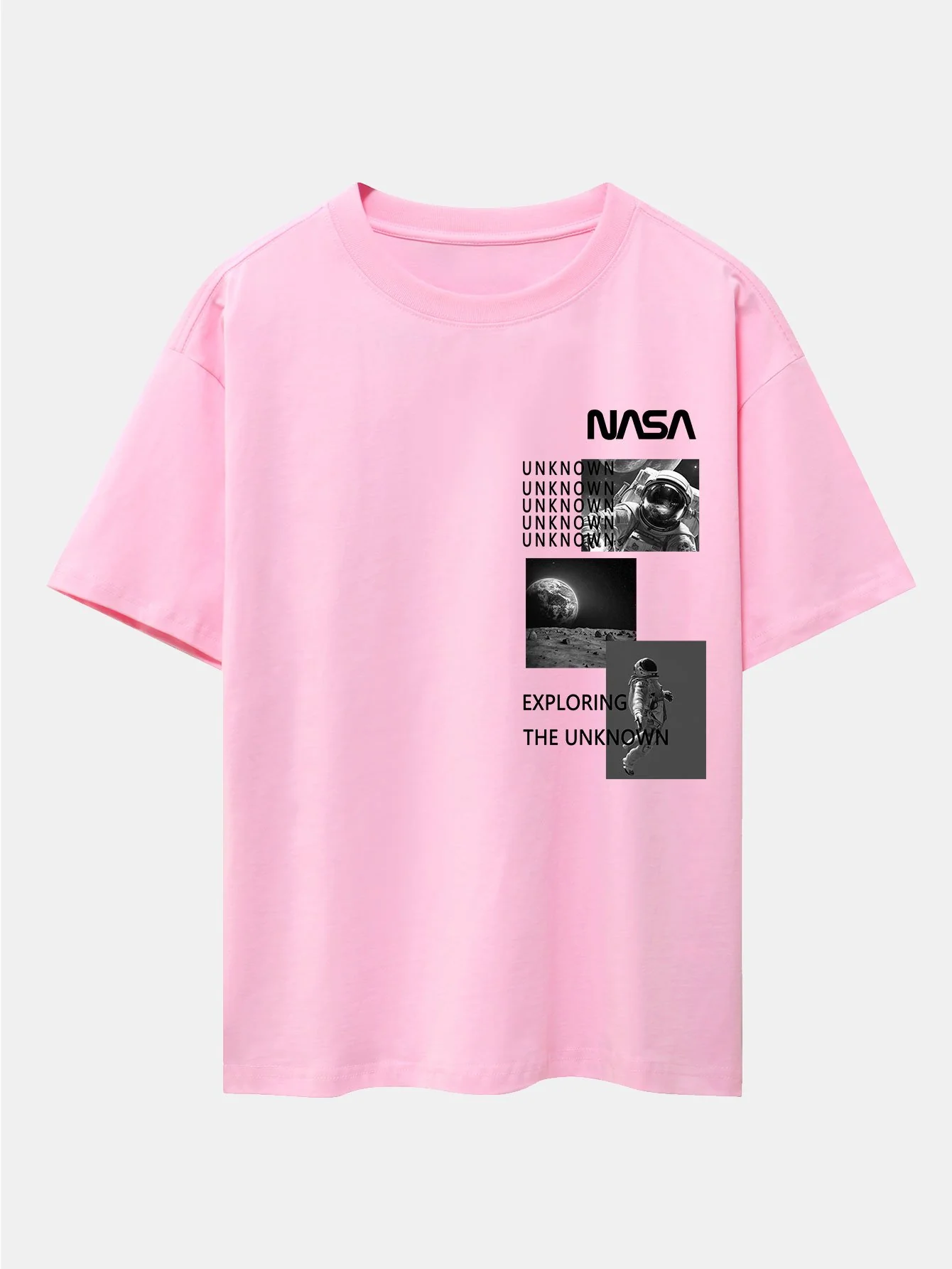 NASA Mondlandung Print Drop Shoulder Oversize T-Shirt - Image 6