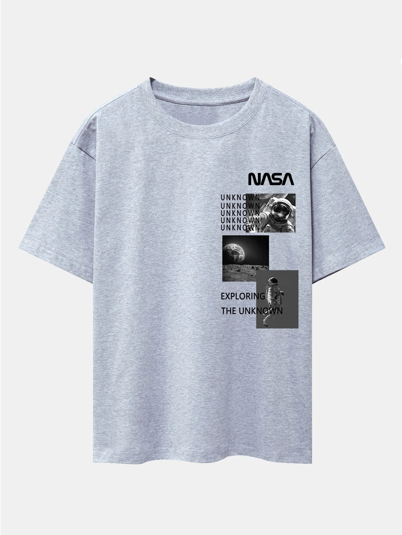 NASA Mondlandung Print Drop Shoulder Oversize T-Shirt - Image 7