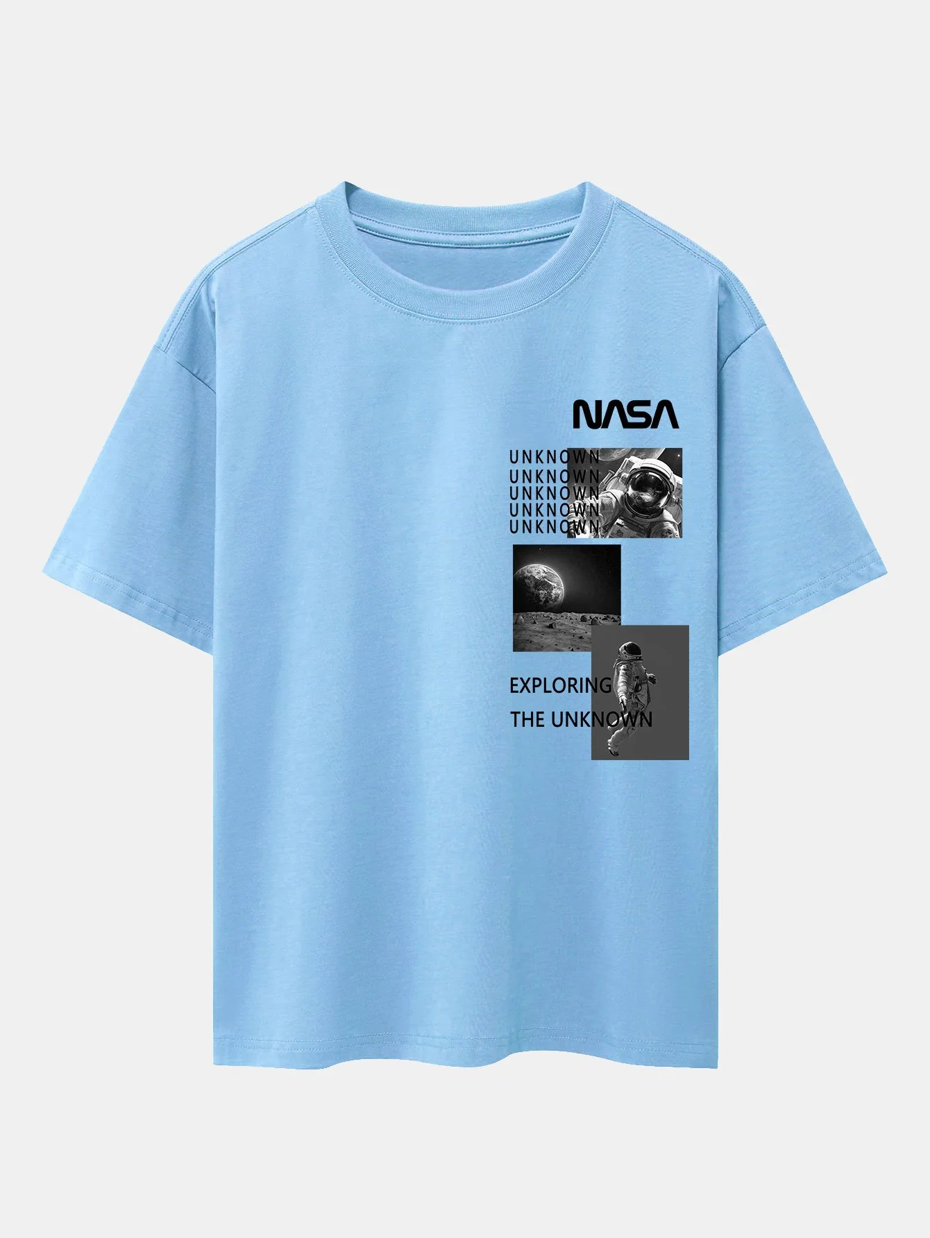 NASA Mondlandung Print Drop Shoulder Oversize T-Shirt - Image 8