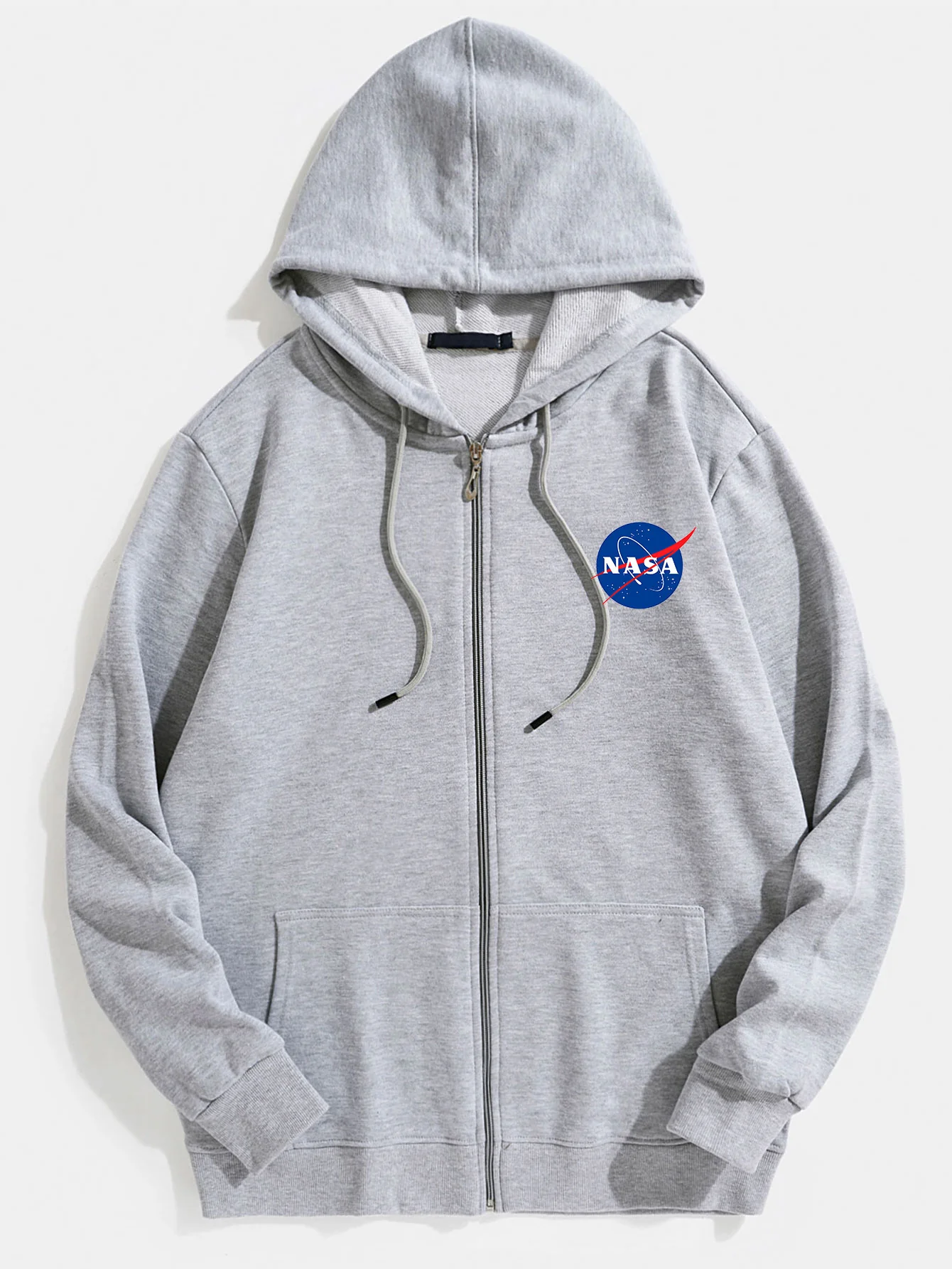 Nasa Print Känguru-Taschen Zip-Through Hoodie - Image 2