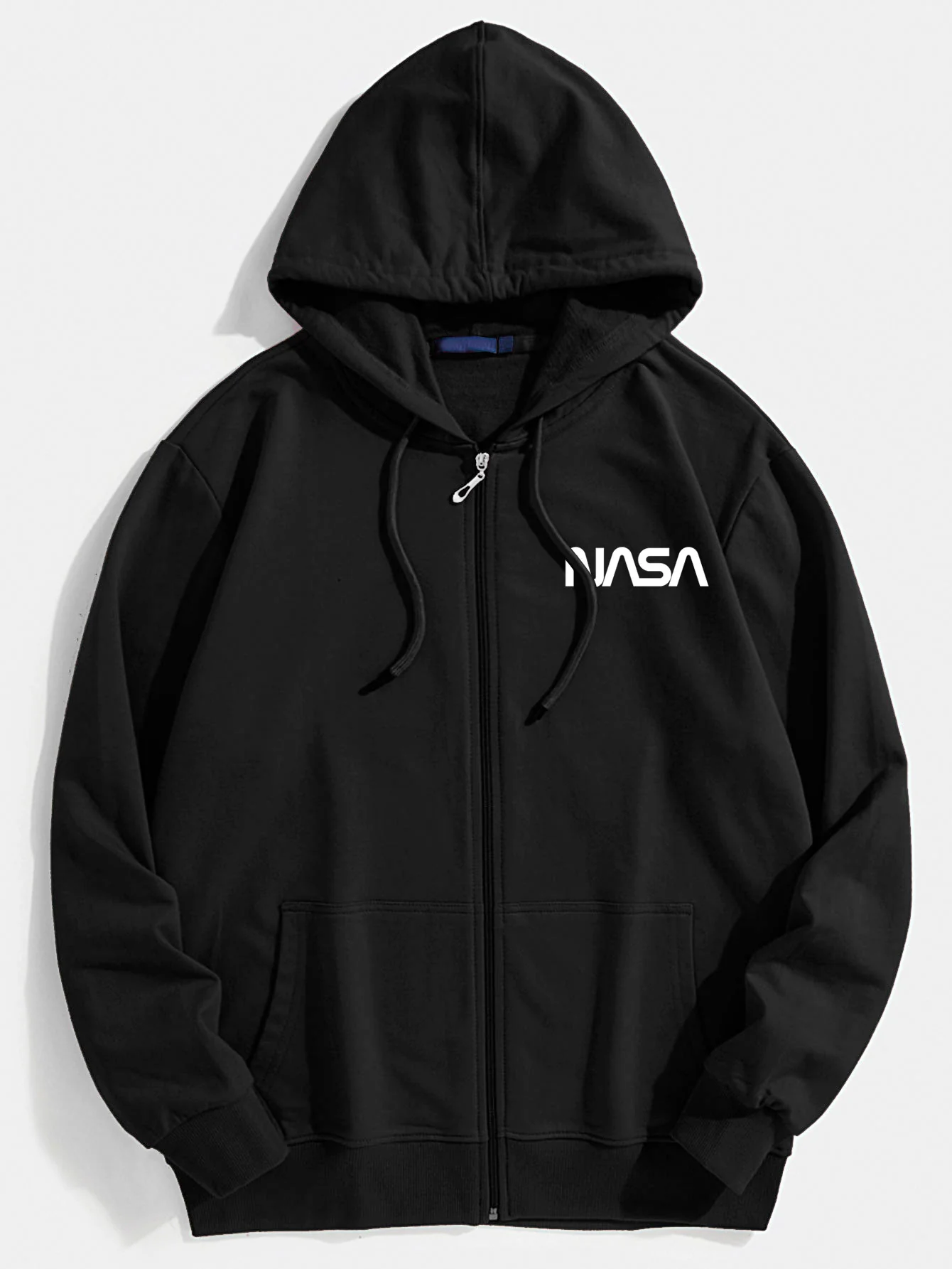 Nasa Print Zip Durch Hoodie