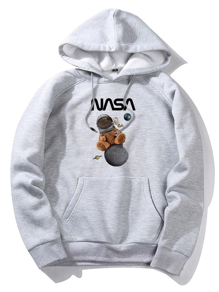 NASA Space Bear Print Hoodie - Image 3