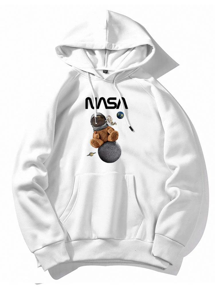 NASA Space Bear Print Hoodie - Image 5