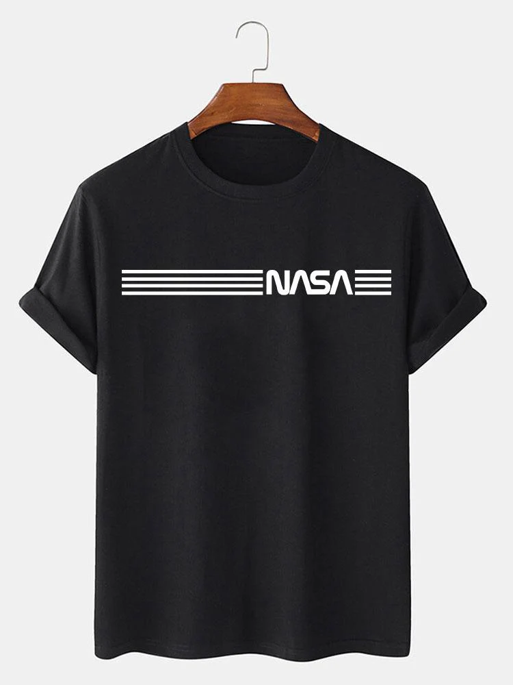 Nasa Streifen Druck T-Shirts - Image 2