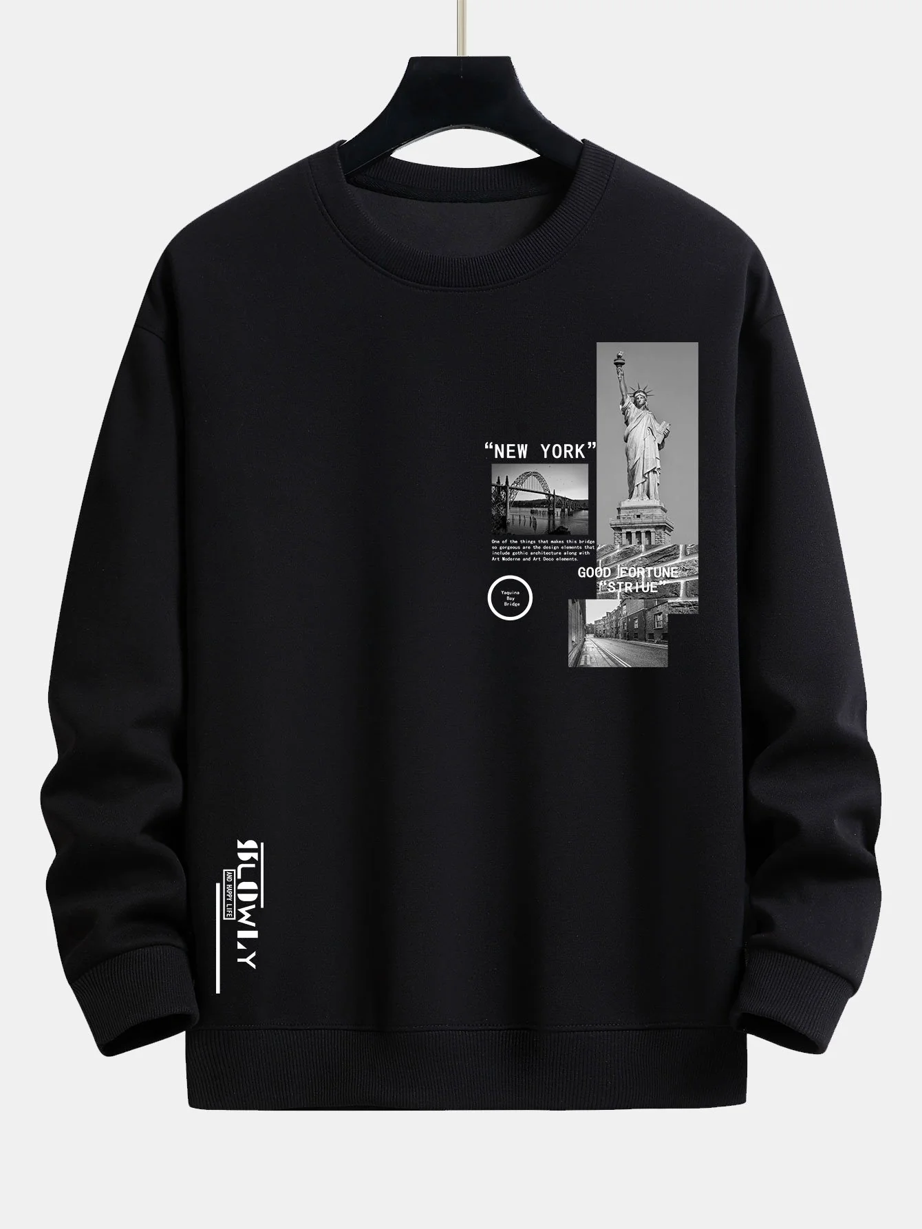 New York Architektur Druck Relax Fit Sweatshirt - Image 2