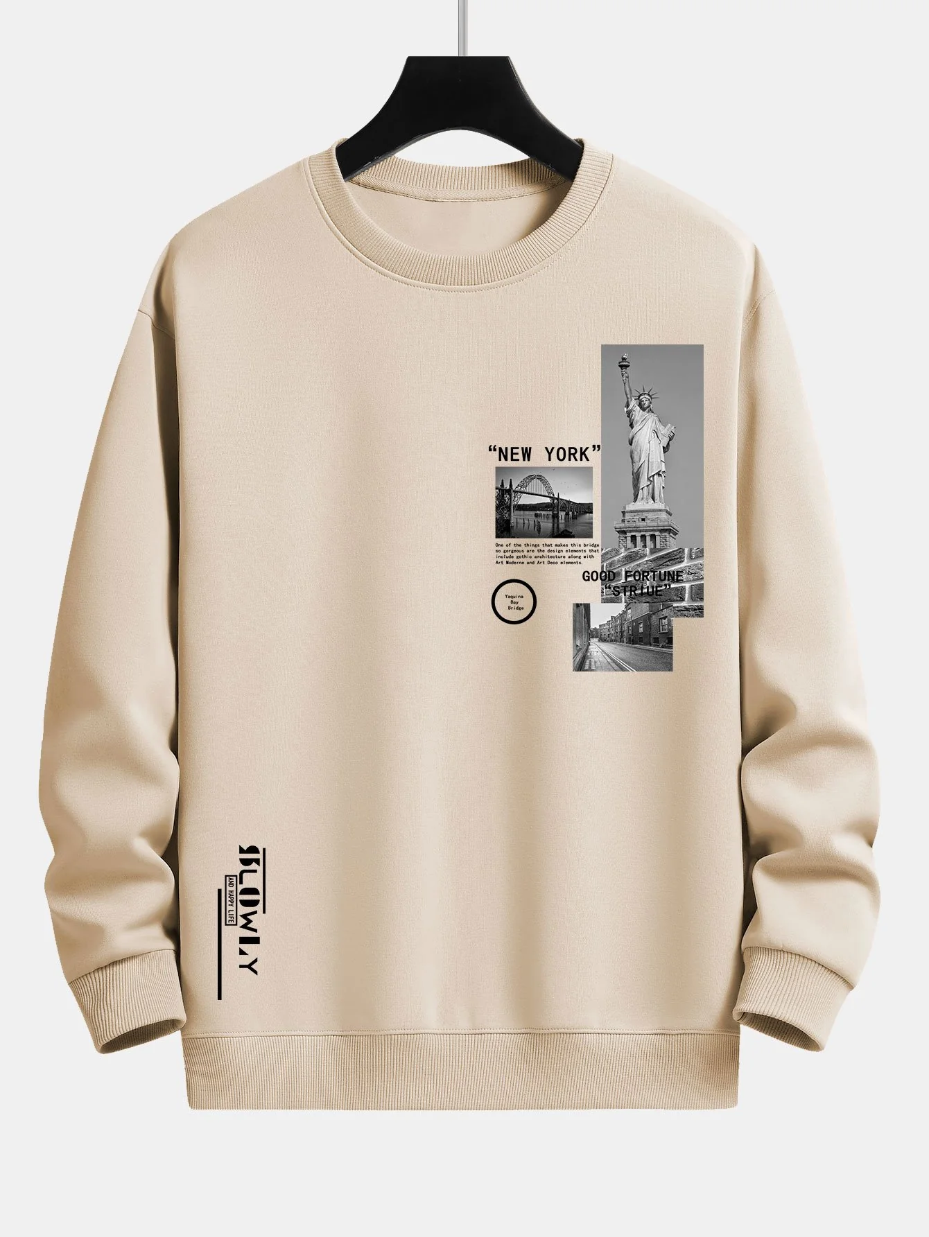 New York Architektur Druck Relax Fit Sweatshirt - Image 3