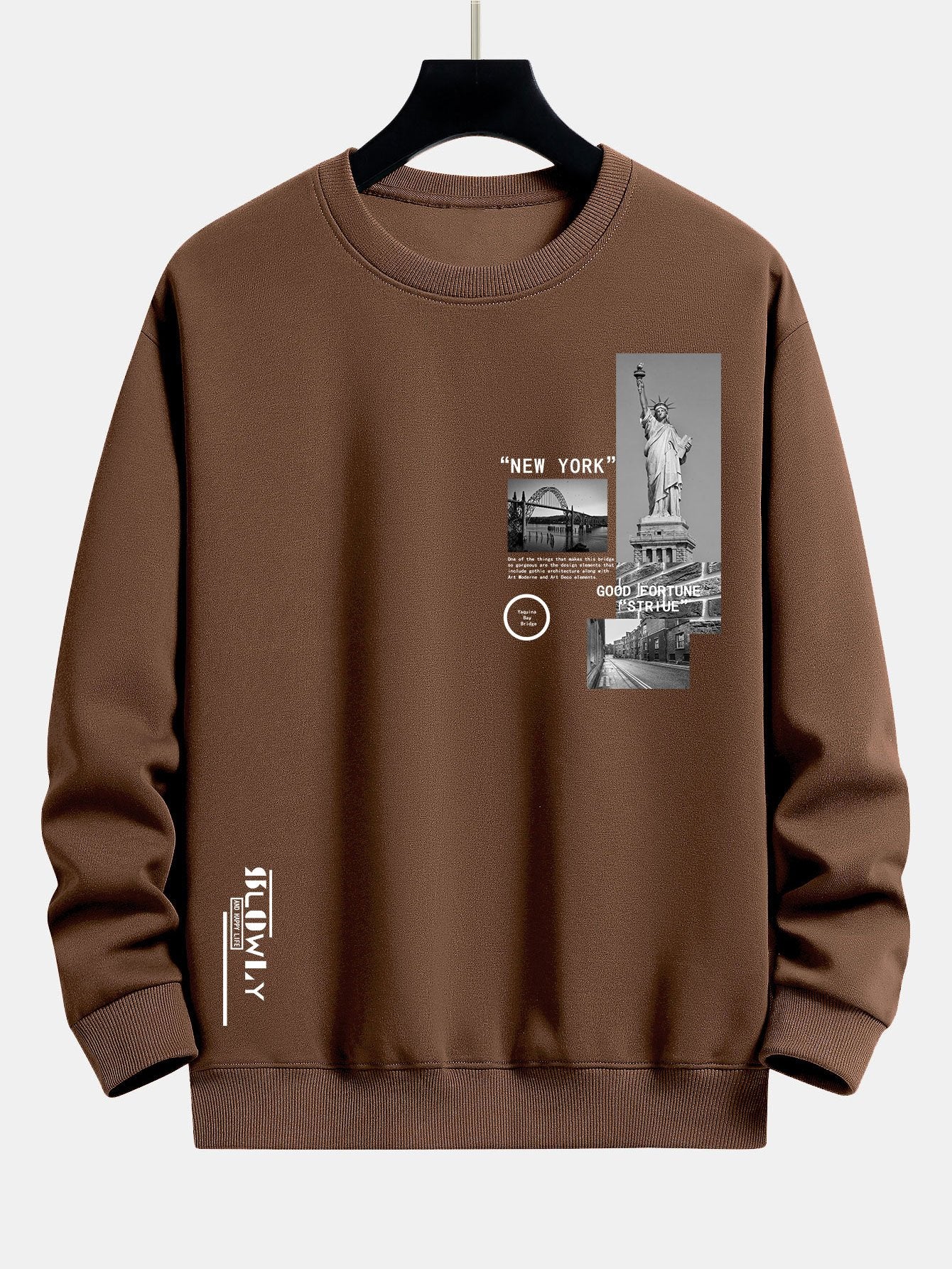 New York Architektur Druck Relax Fit Sweatshirt - Image 5