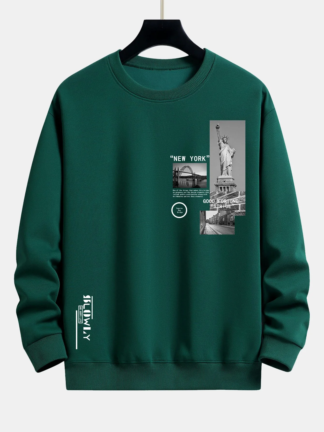 New York Architektur Druck Relax Fit Sweatshirt - Image 7