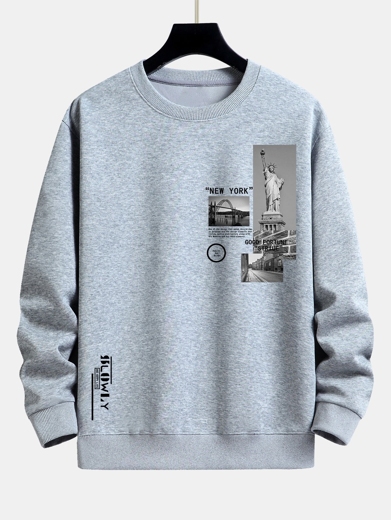 New York Architektur Druck Relax Fit Sweatshirt - Image 8