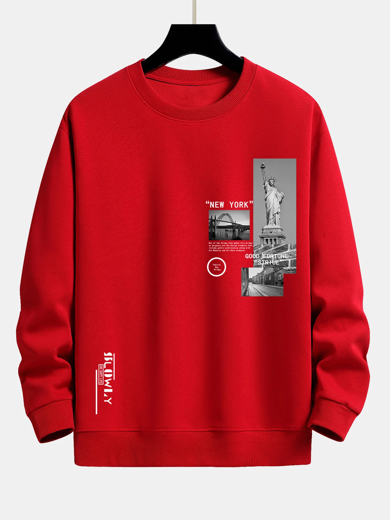 New York Architektur Druck Relax Fit Sweatshirt - Image 9