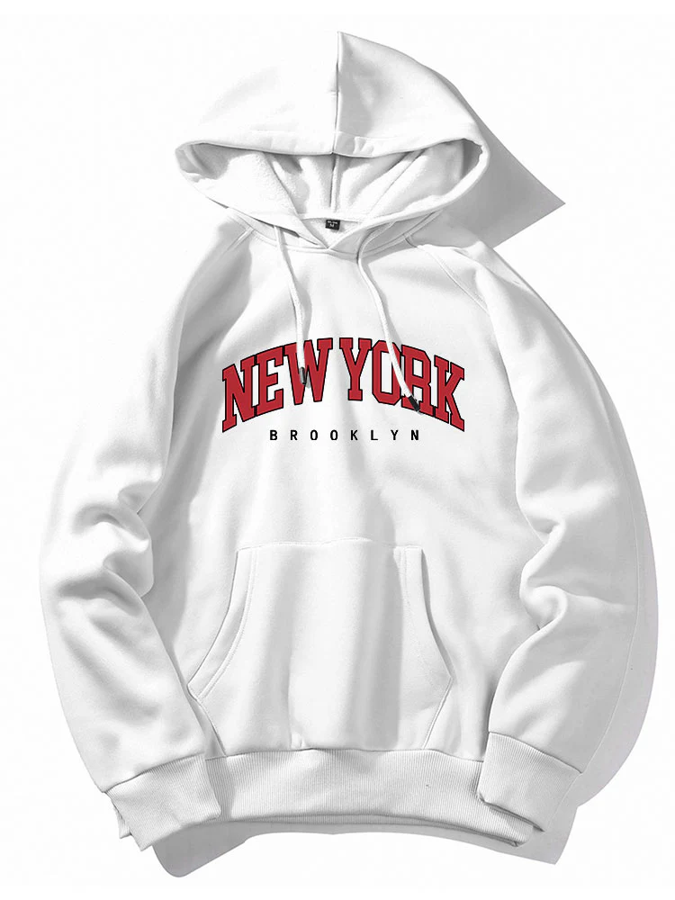 New York Brooklyn Druck Hoodie - Image 5