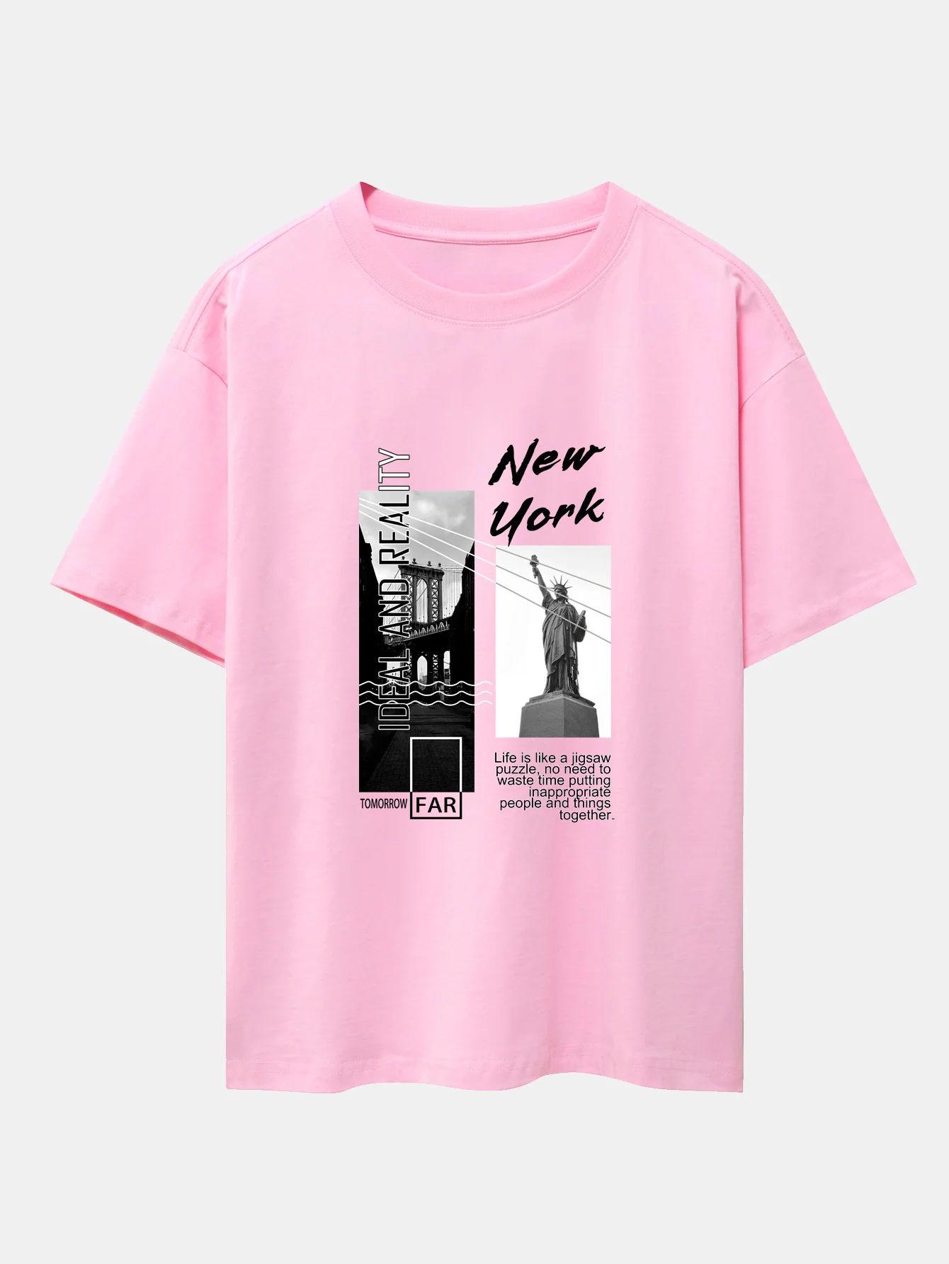 New York City Landschaftsprint Drop Shoulder Oversize T-Shirt - Image 12