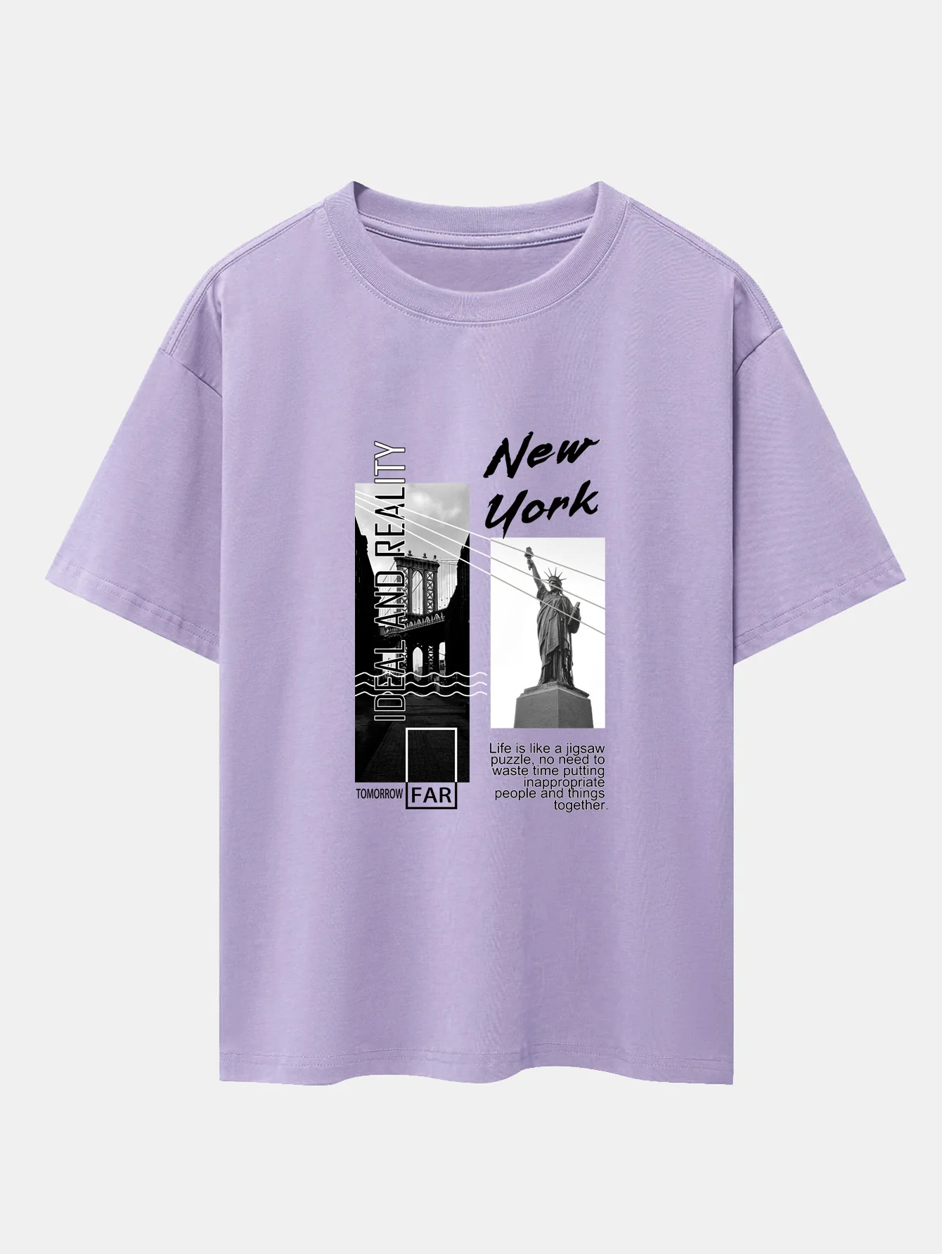 New York City Landschaftsprint Drop Shoulder Oversize T-Shirt - Image 15
