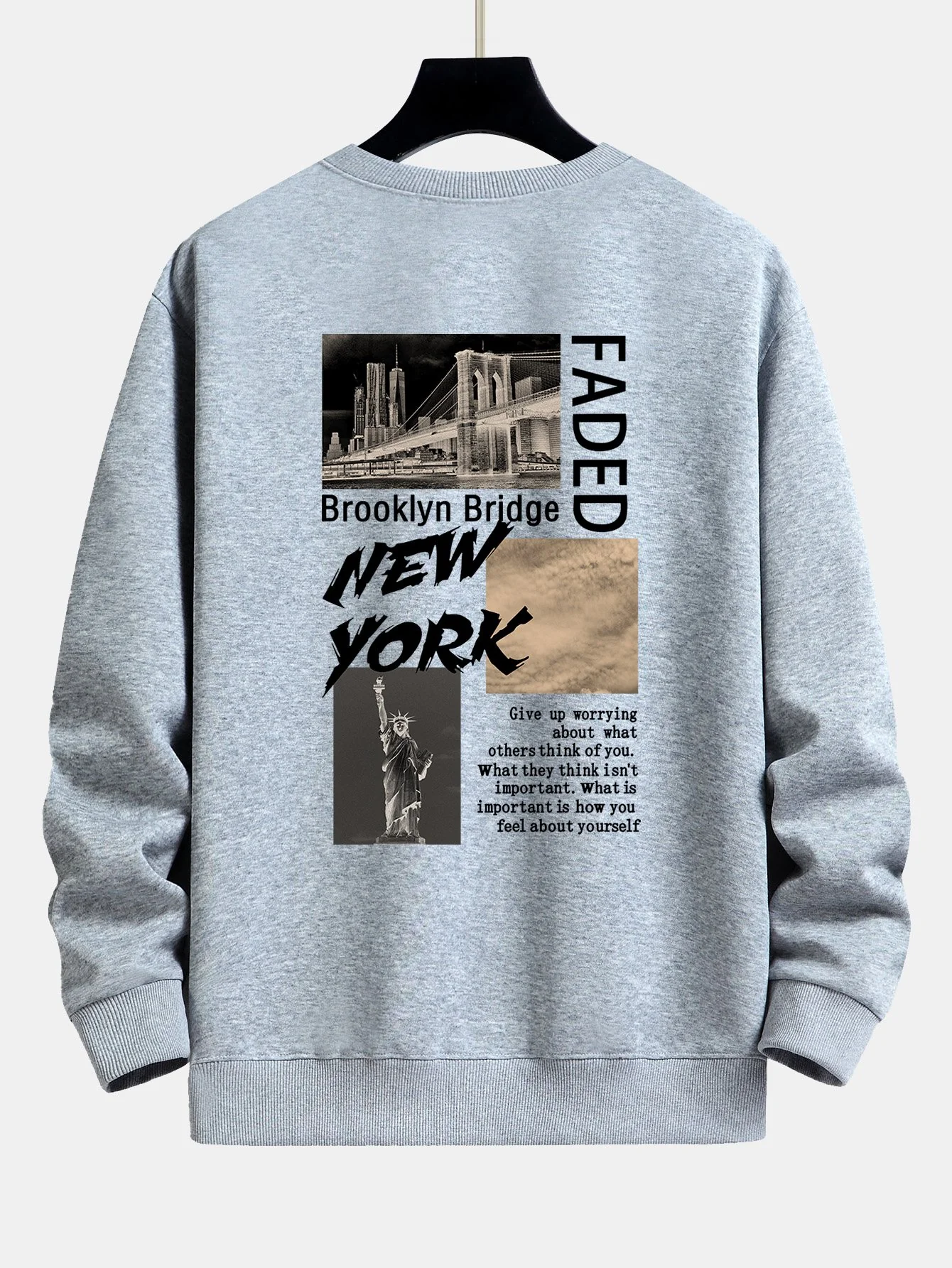 New York Cityscape Rückenprint Relaxed Fit Sweatshirt - Image 15