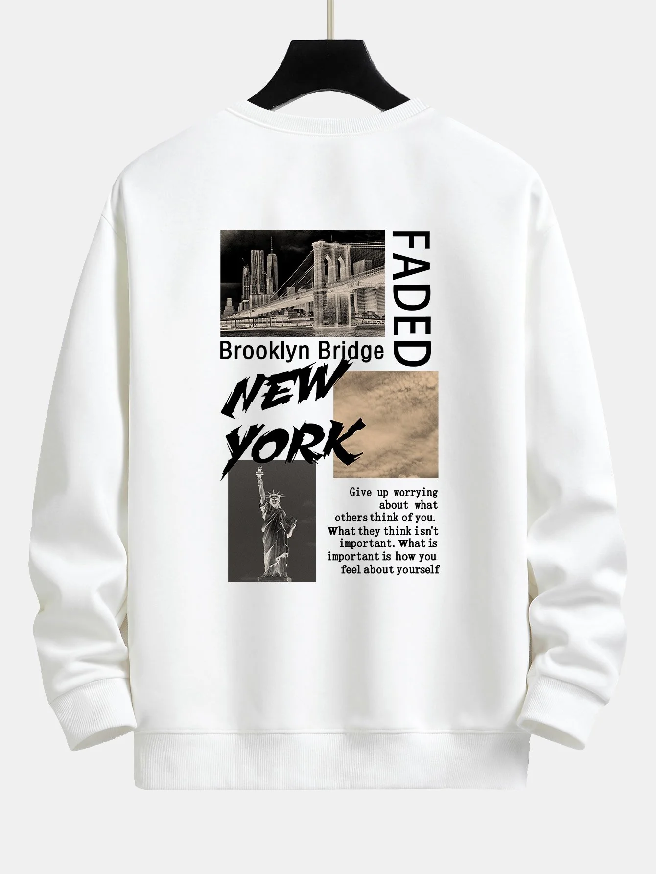 New York Cityscape Rückenprint Relaxed Fit Sweatshirt - Image 3