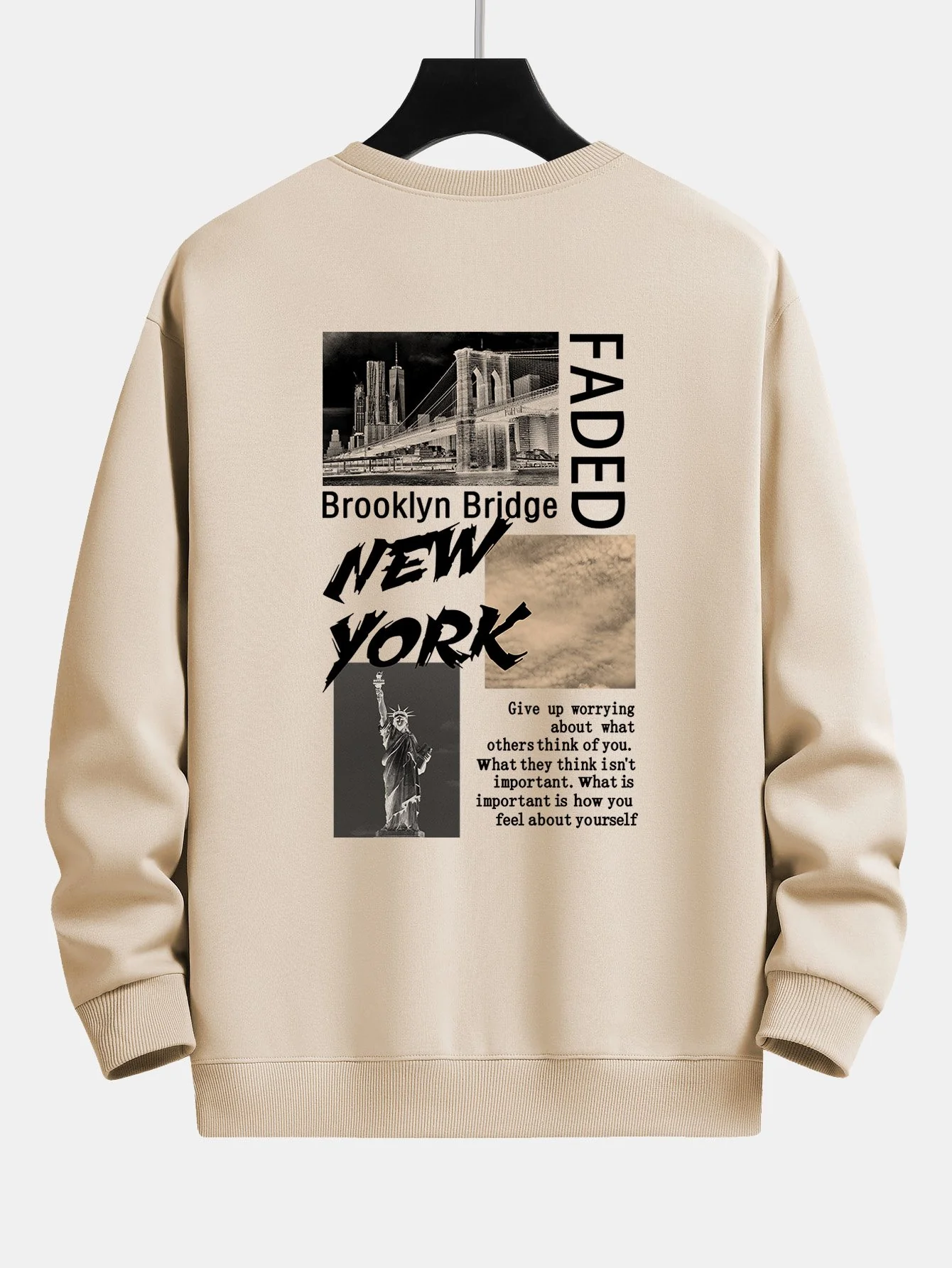 New York Cityscape Rückenprint Relaxed Fit Sweatshirt - Image 5