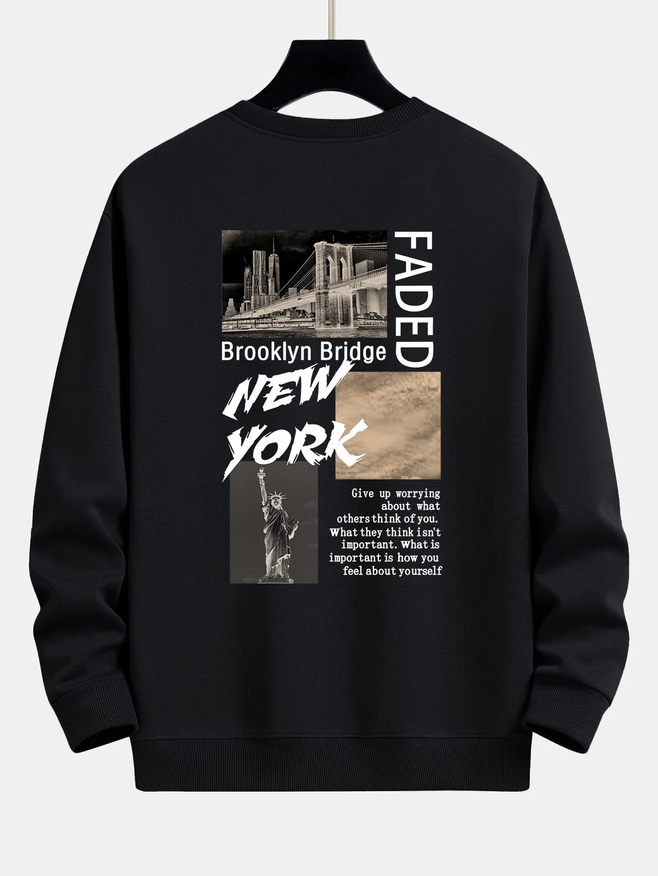 New York Cityscape Rückenprint Relaxed Fit Sweatshirt - Image 7