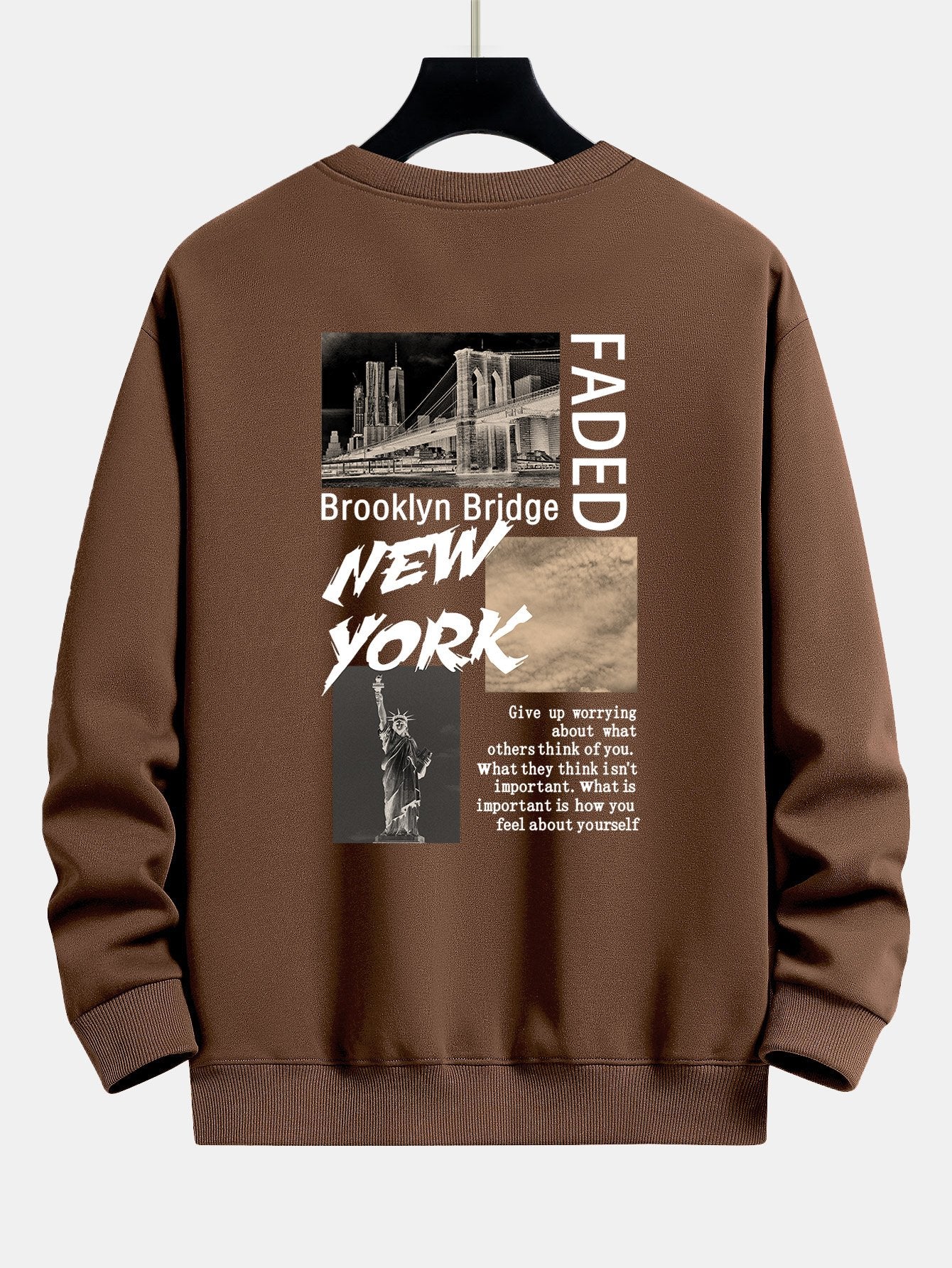 New York Cityscape Rückenprint Relaxed Fit Sweatshirt - Image 9