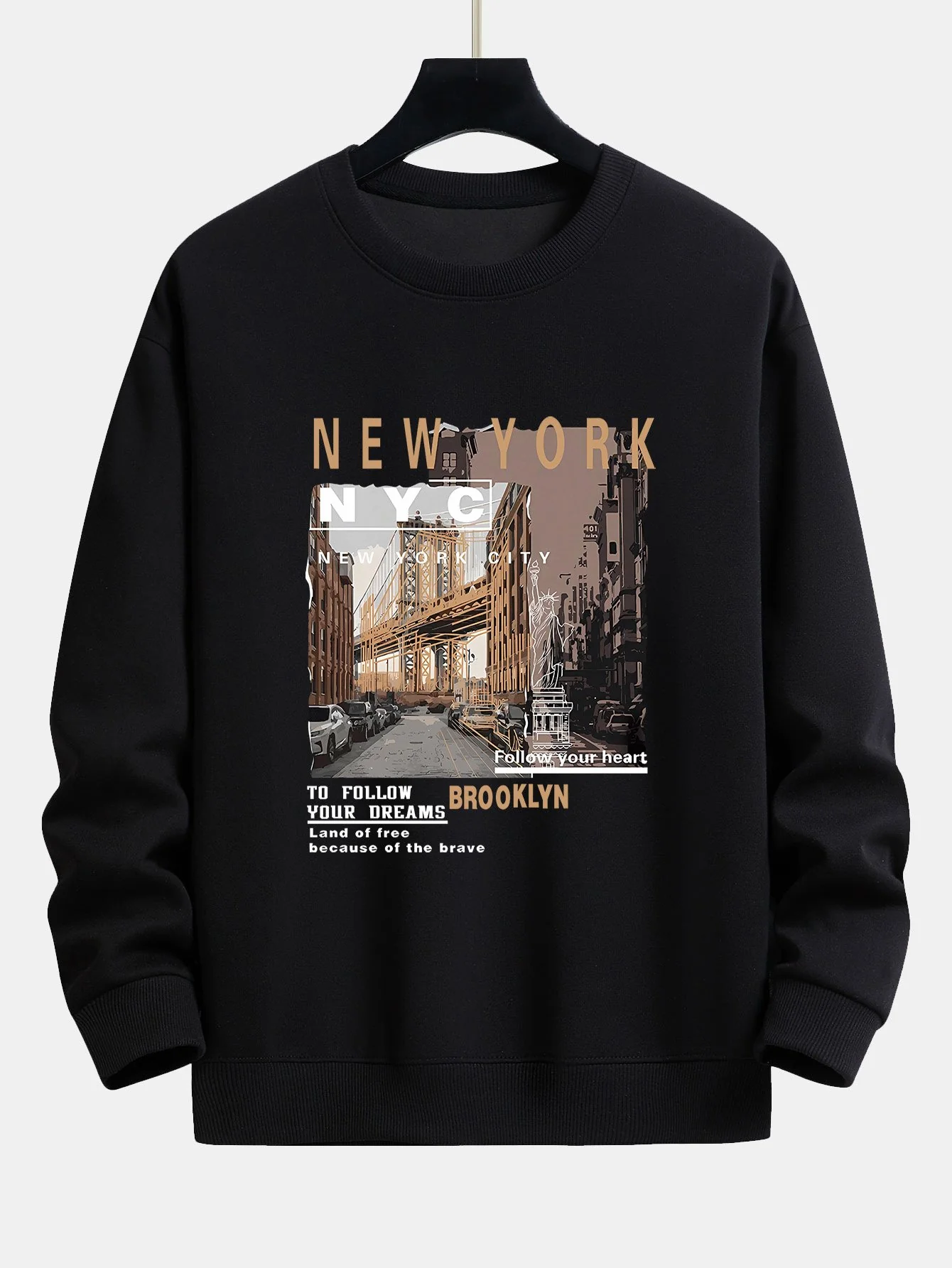 New York Cityscape Print Relax Fit Sweatshirt - Image 2