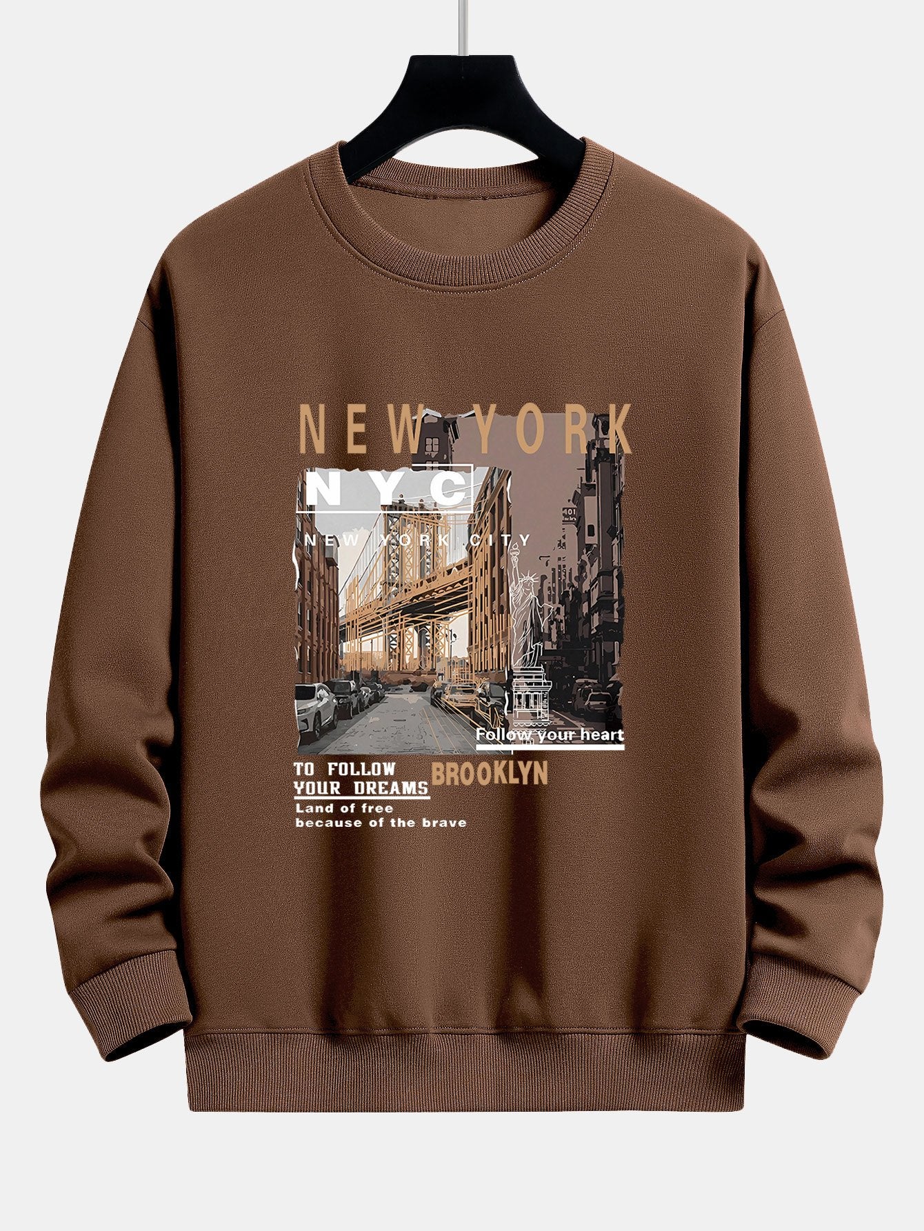 New York Cityscape Print Relax Fit Sweatshirt - Image 3