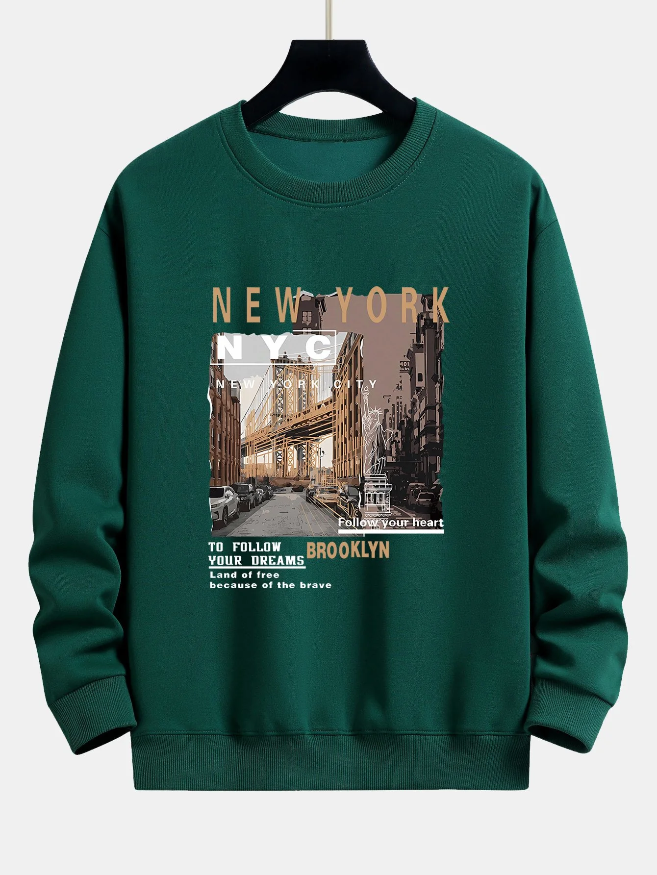 New York Cityscape Print Relax Fit Sweatshirt - Image 4