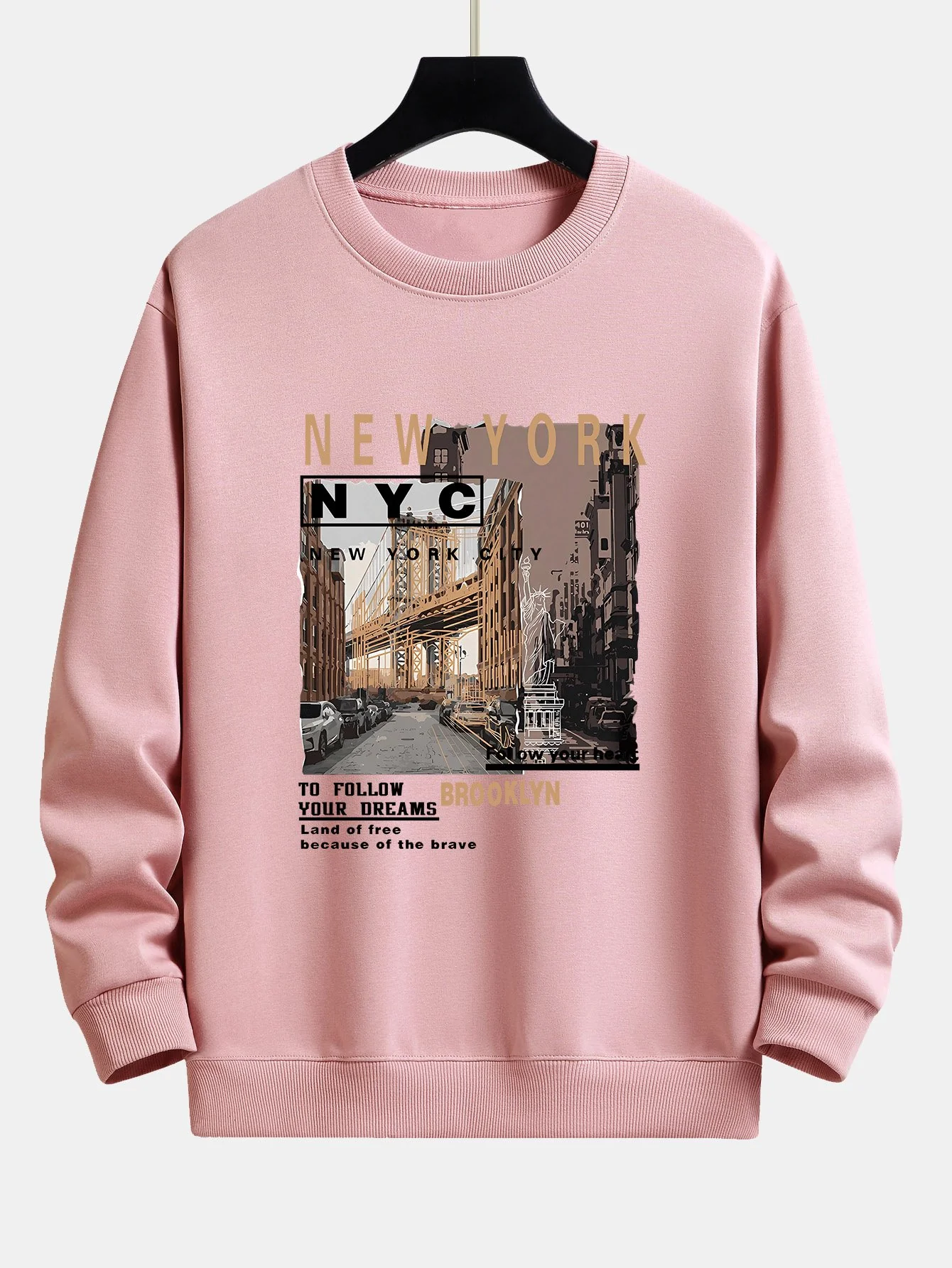 New York Cityscape Print Relax Fit Sweatshirt - Image 7