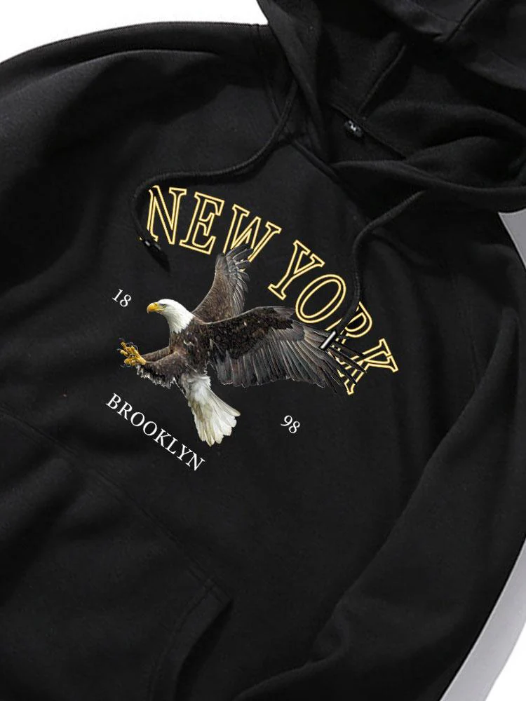 New York Eagle Print Hoodie - Image 2